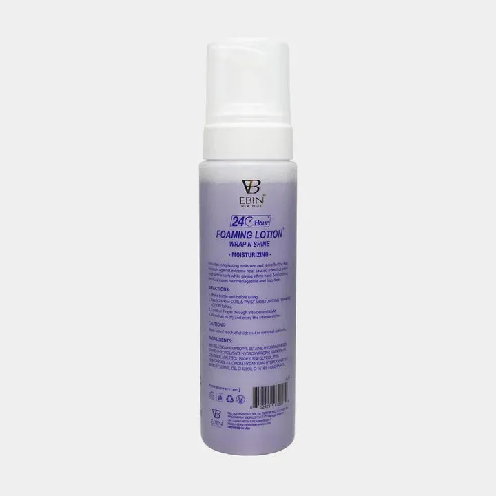 Ebin NY Curl & Twist Wrap and Shine Foaming Lotion - Moisturizing - 8.5 oz