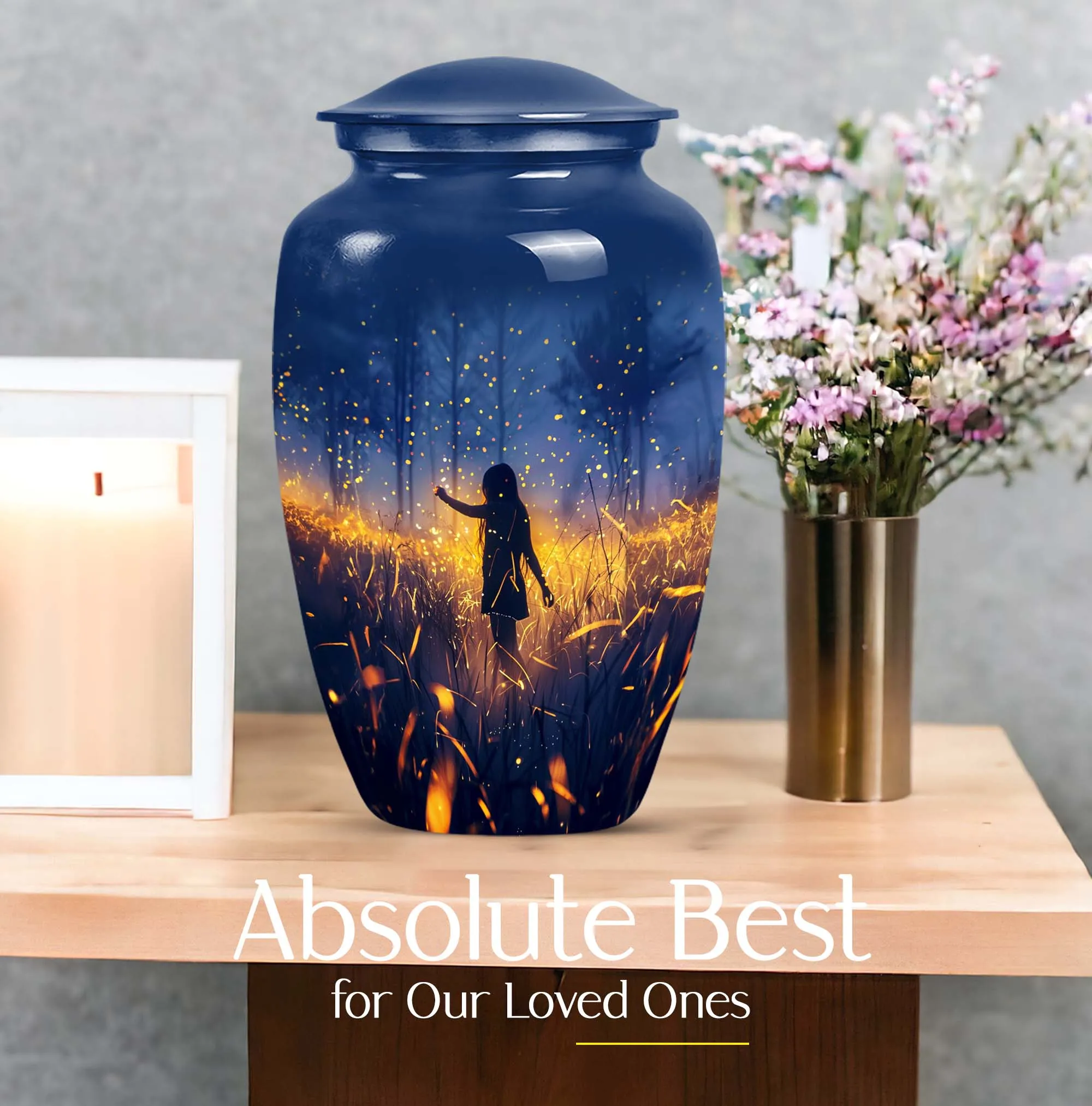 Echoes at Dusk: Twilight Forest Medium Cremation Urn for Adults
