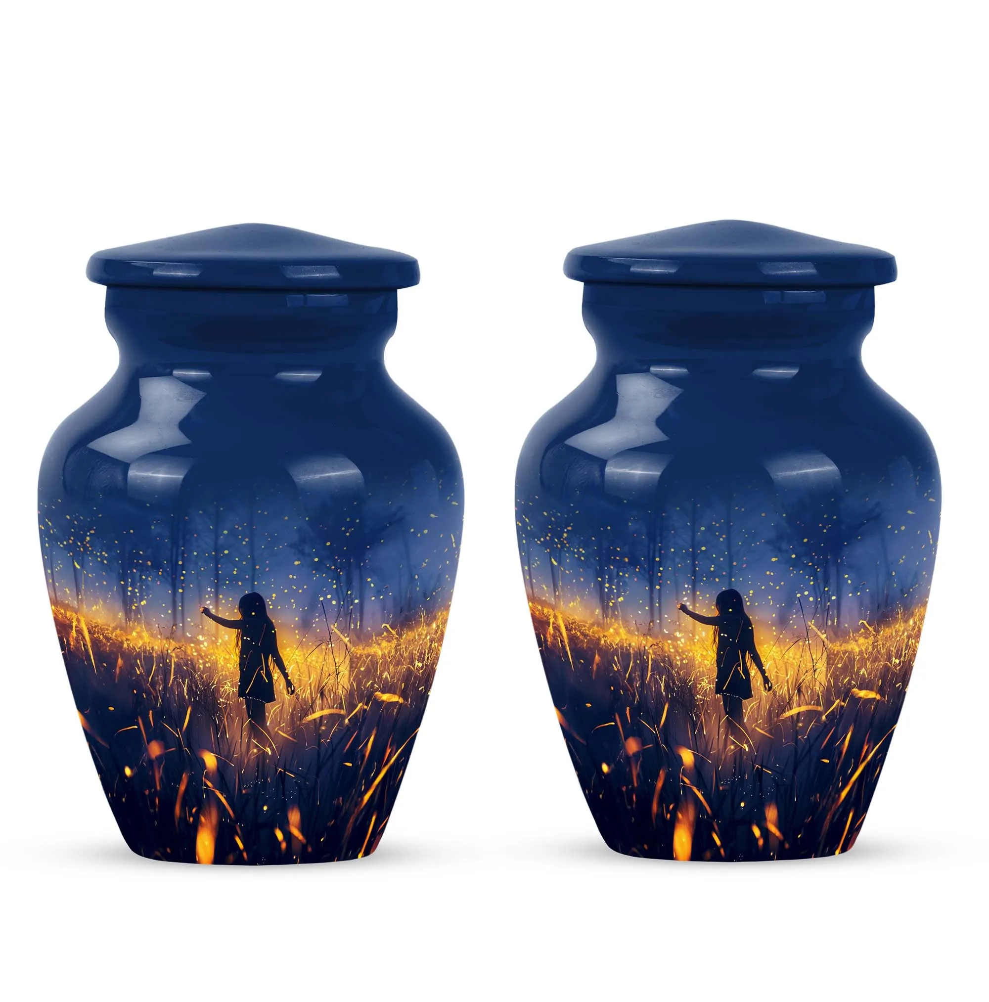 Echoes at Dusk: Twilight Forest Medium Cremation Urn for Adults
