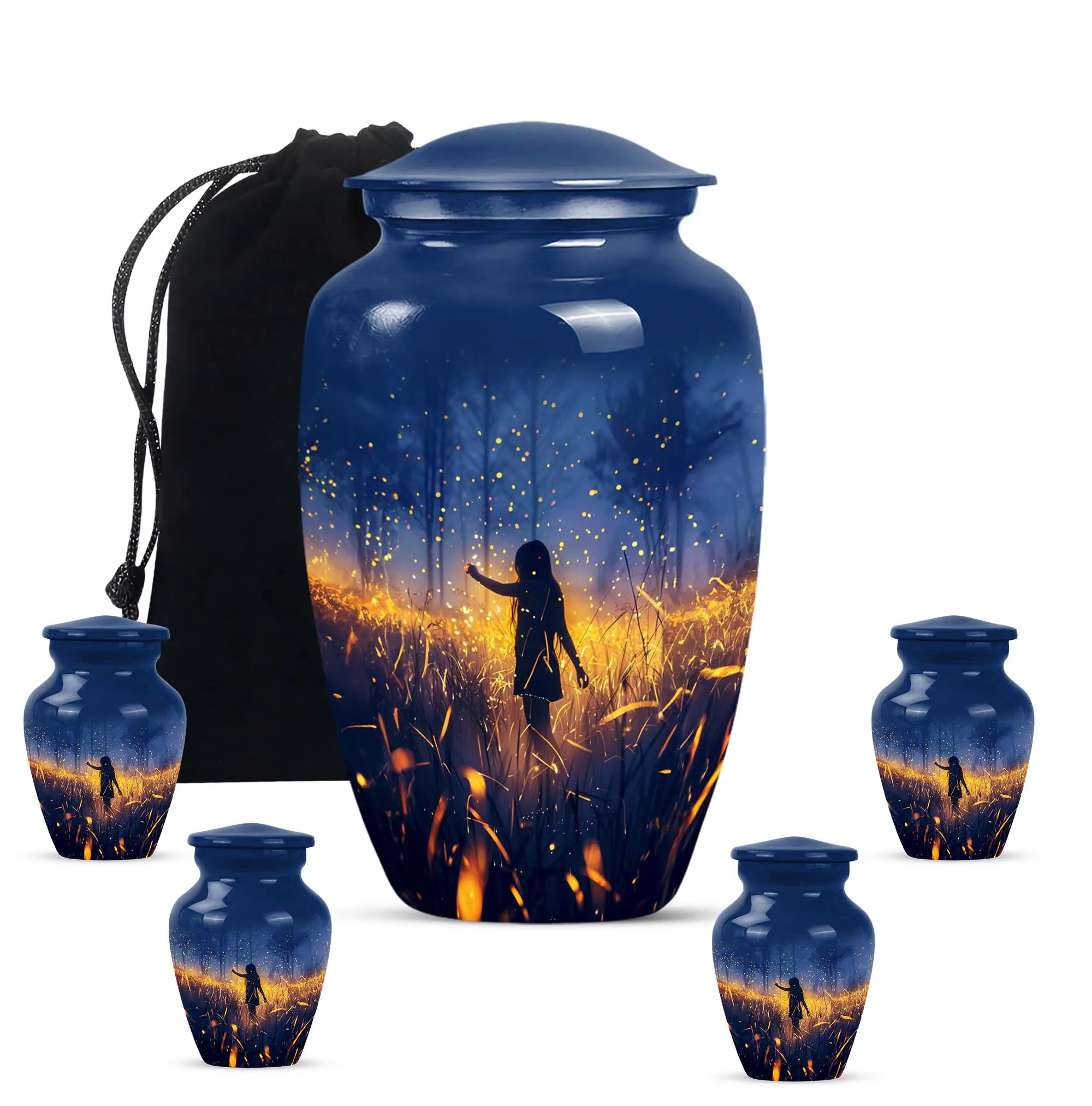 Echoes at Dusk: Twilight Forest Medium Cremation Urn for Adults