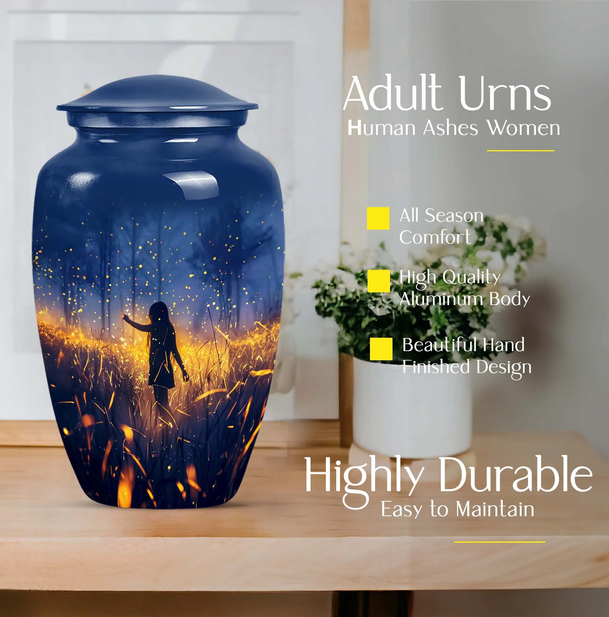 Echoes at Dusk: Twilight Forest Medium Cremation Urn for Adults