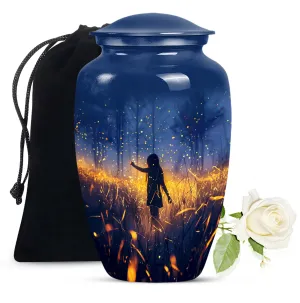 Echoes at Dusk: Twilight Forest Medium Cremation Urn for Adults