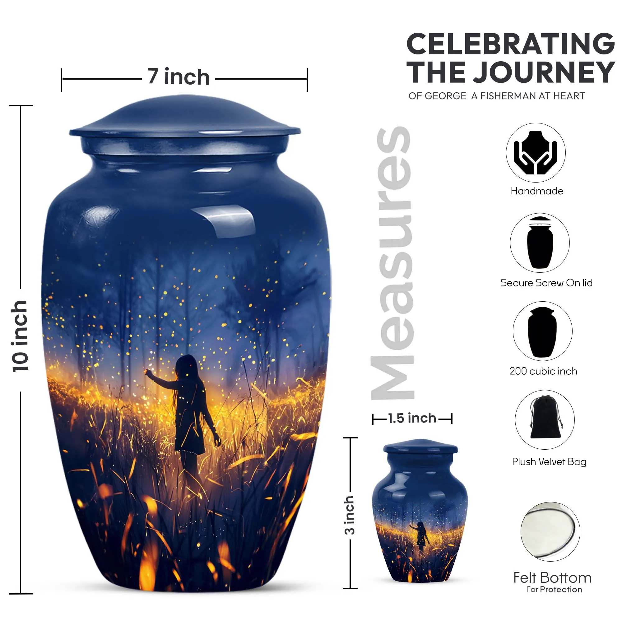 Echoes at Dusk: Twilight Forest Medium Cremation Urn for Adults