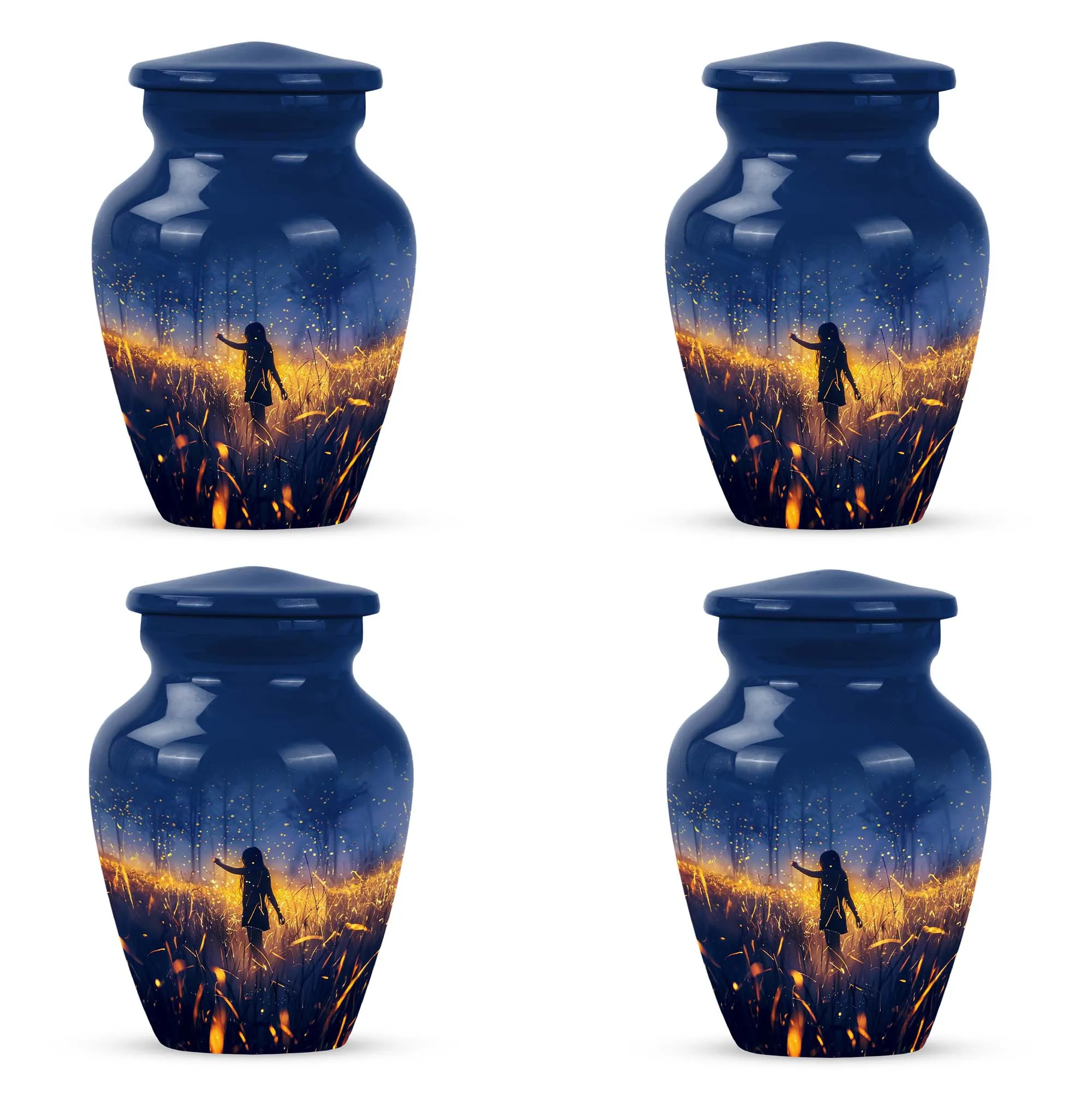 Echoes at Dusk: Twilight Forest Medium Cremation Urn for Adults