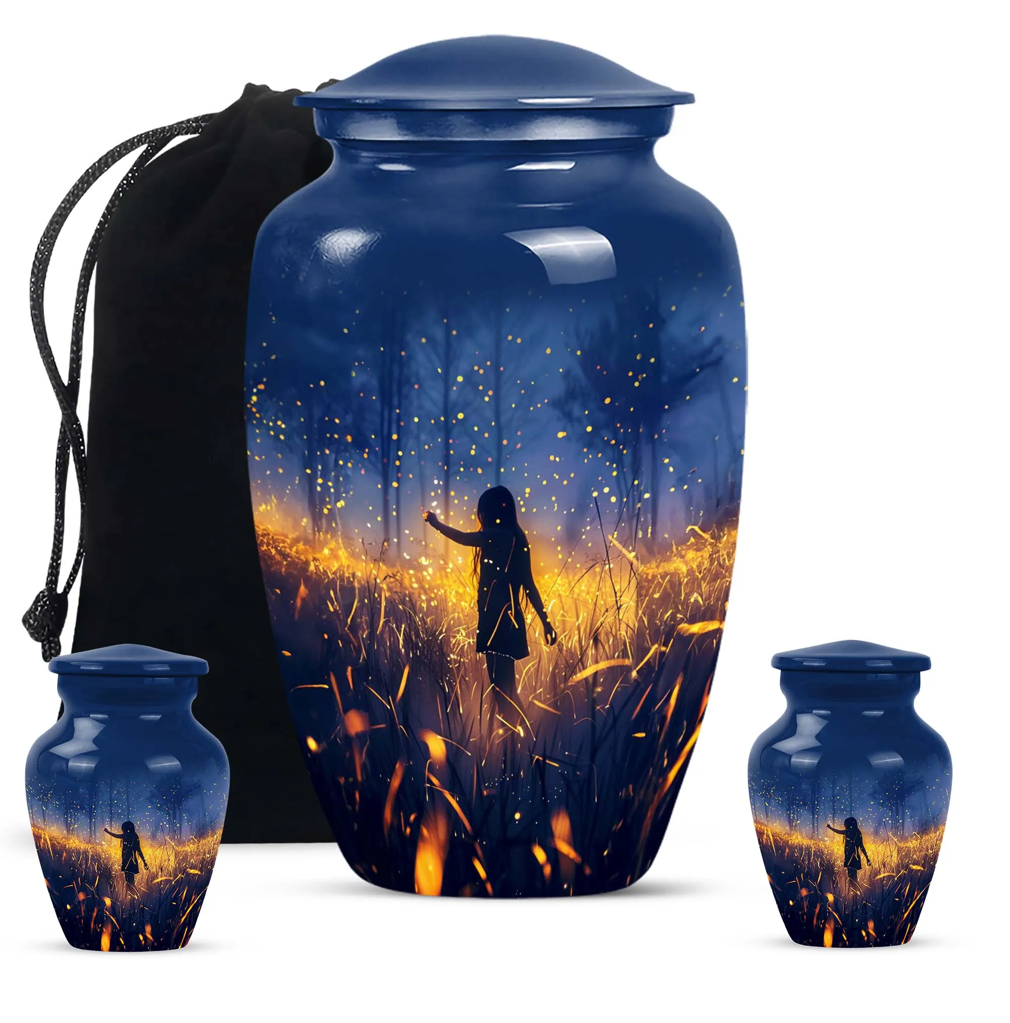Echoes at Dusk: Twilight Forest Medium Cremation Urn for Adults