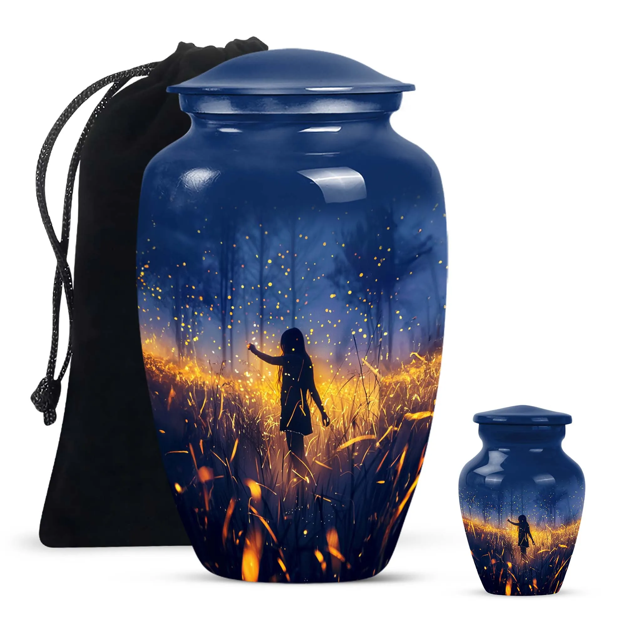 Echoes at Dusk: Twilight Forest Medium Cremation Urn for Adults
