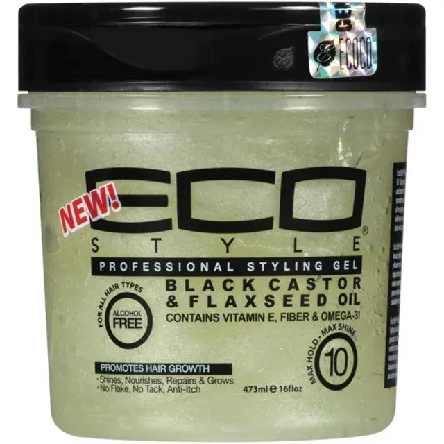 ECO Styling Gel - Black Castor & Flaxseed Oil - 16 oz