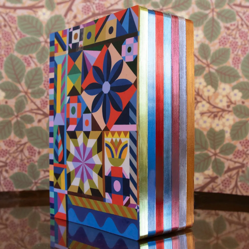 eeBoo Piece & Love Starlight Pinwheels Gilded Journal - Vibrant Adult Diary