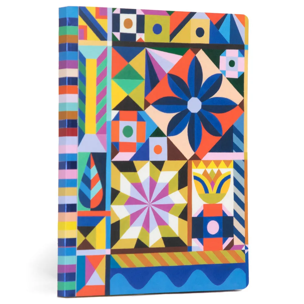 eeBoo Piece & Love Starlight Pinwheels Gilded Journal - Vibrant Adult Diary