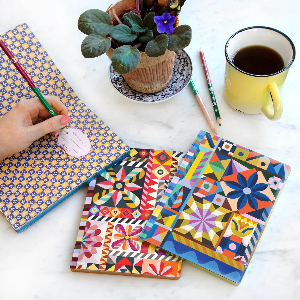 eeBoo Piece & Love Starlight Pinwheels Gilded Journal - Vibrant Adult Diary
