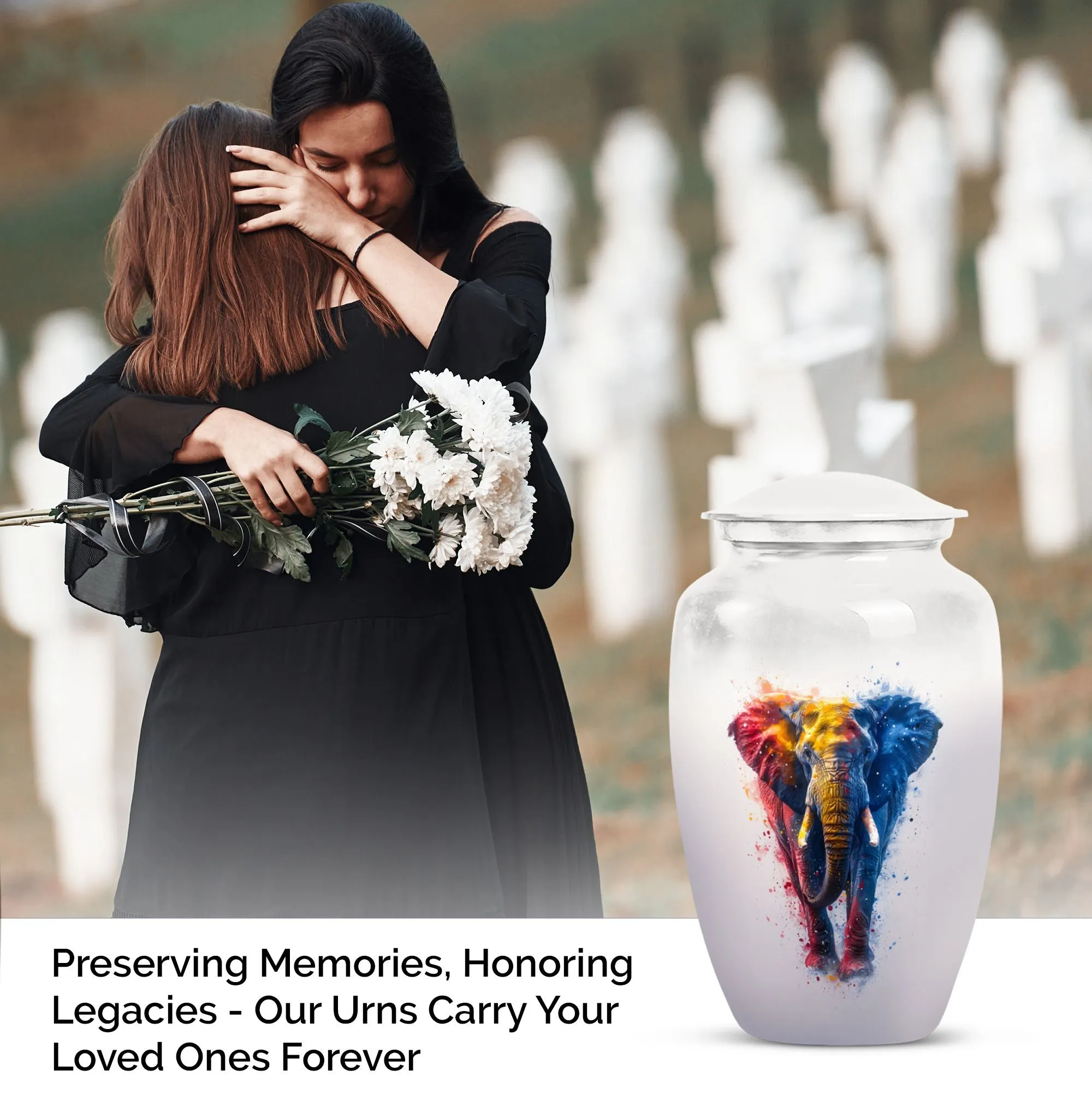 Elephant Commemoration: Classic Cremation Urn for Lasting