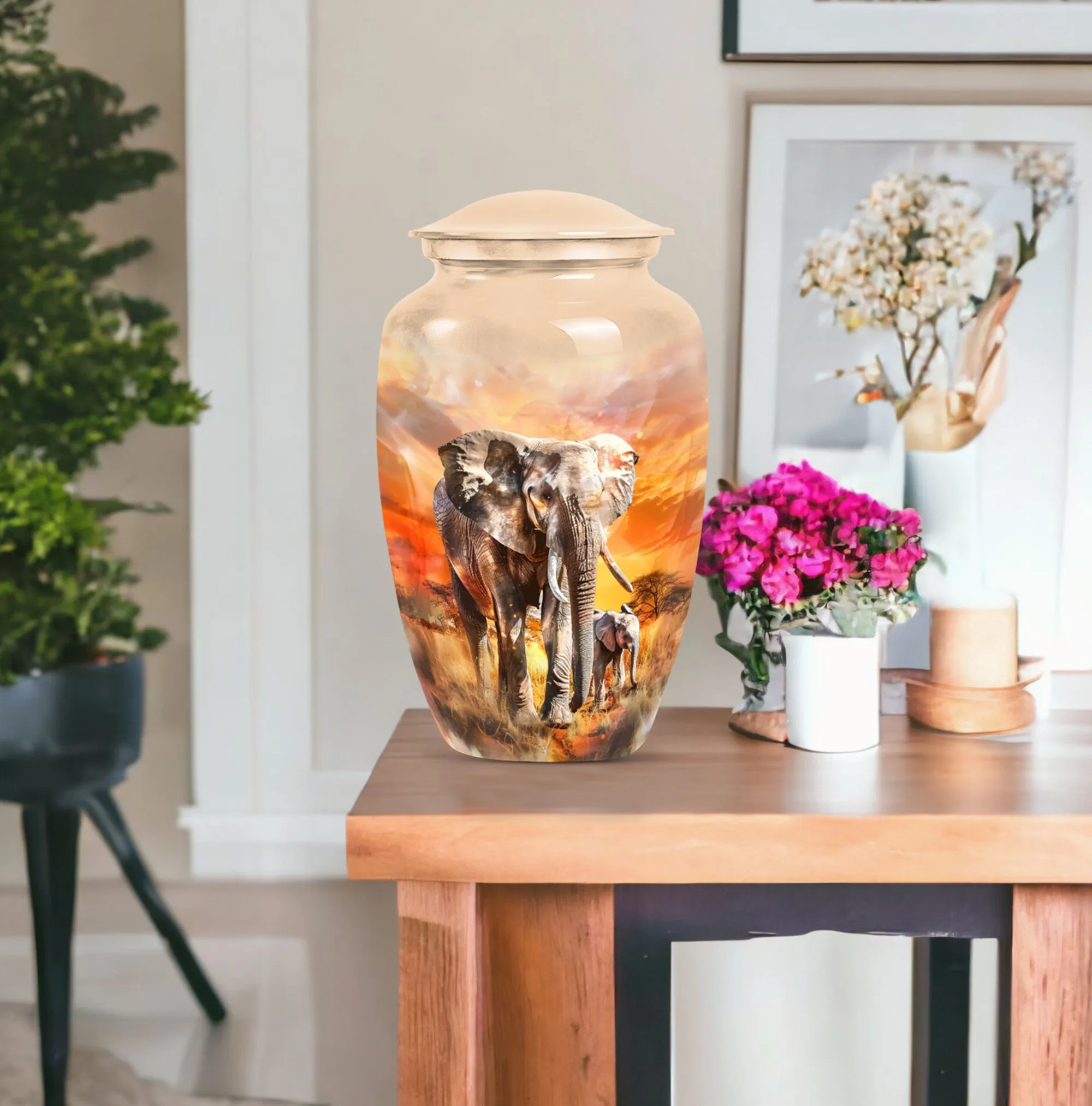 Elephant Family Tribute - Funeral Urn for a Lasting Memorial
