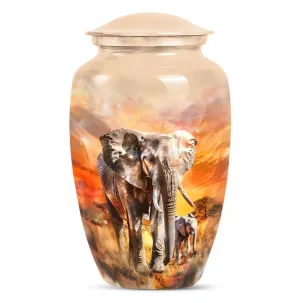 Elephant Family Tribute - Funeral Urn for a Lasting Memorial