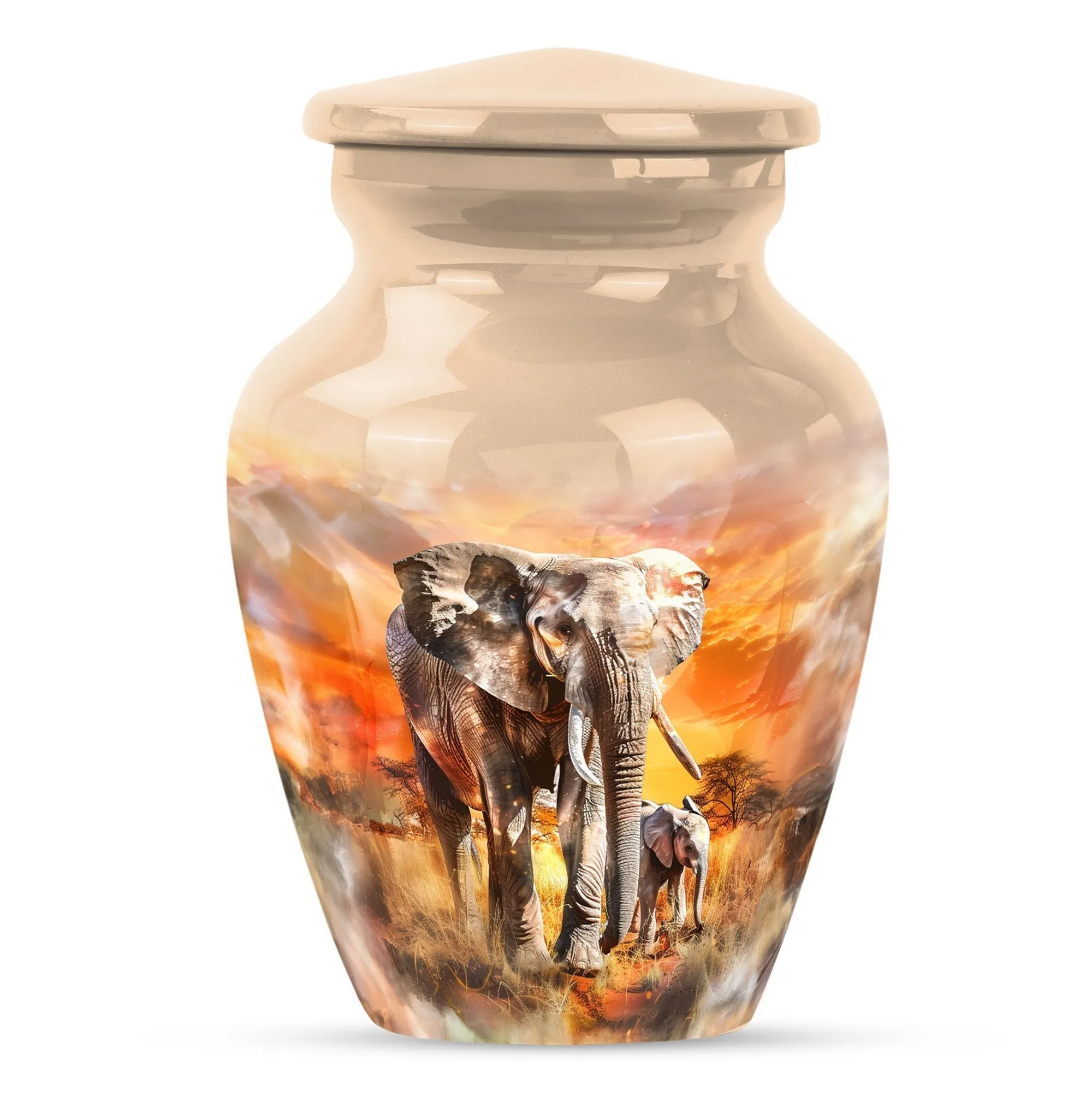 Elephant Family Tribute - Funeral Urn for a Lasting Memorial