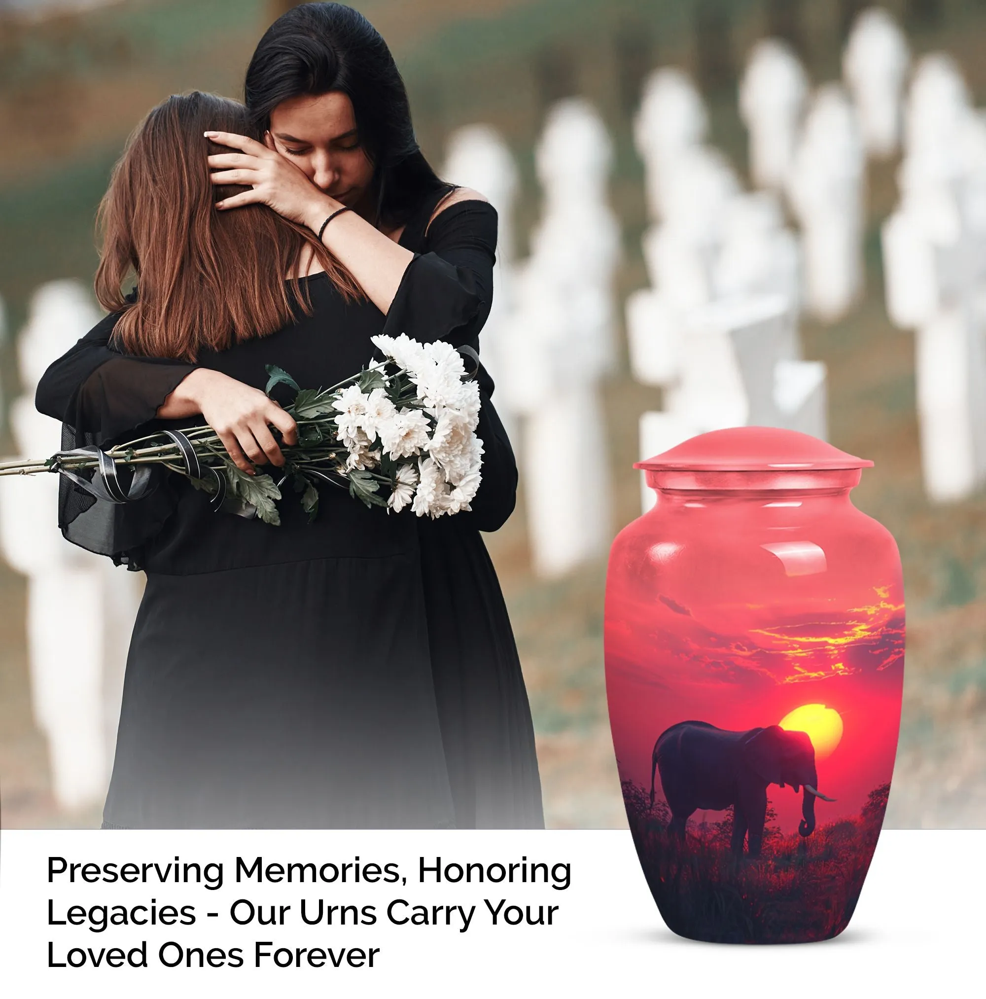 Elephant Urn for Funerals, Uniquely Crafted Cremation Keepsake