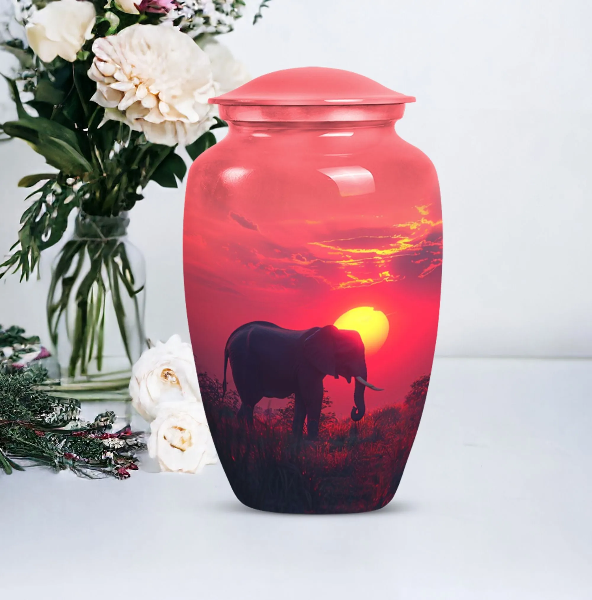 Elephant Urn for Funerals, Uniquely Crafted Cremation Keepsake