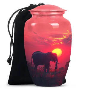 Elephant Urn for Funerals, Uniquely Crafted Cremation Keepsake