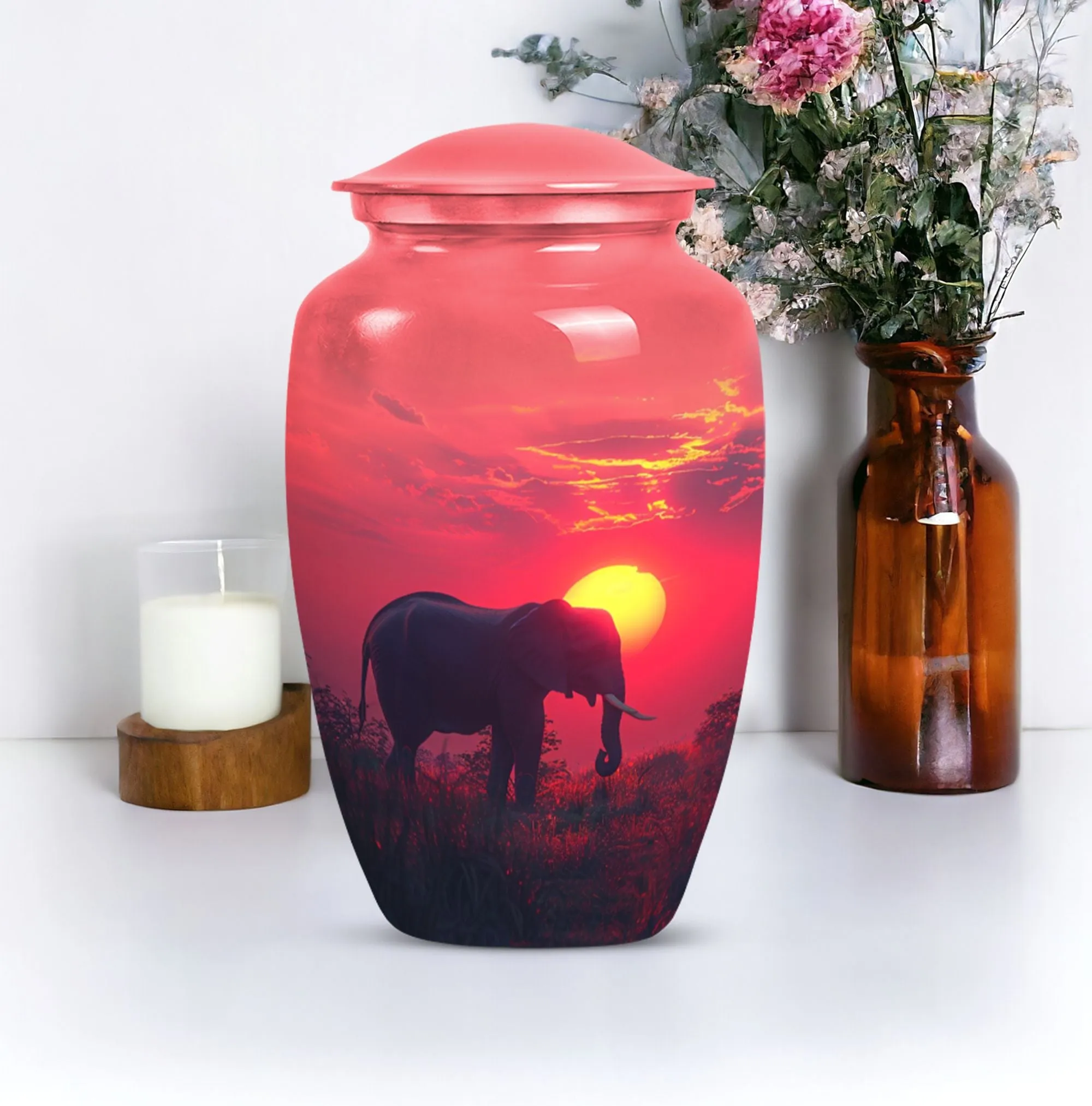 Elephant Urn for Funerals, Uniquely Crafted Cremation Keepsake