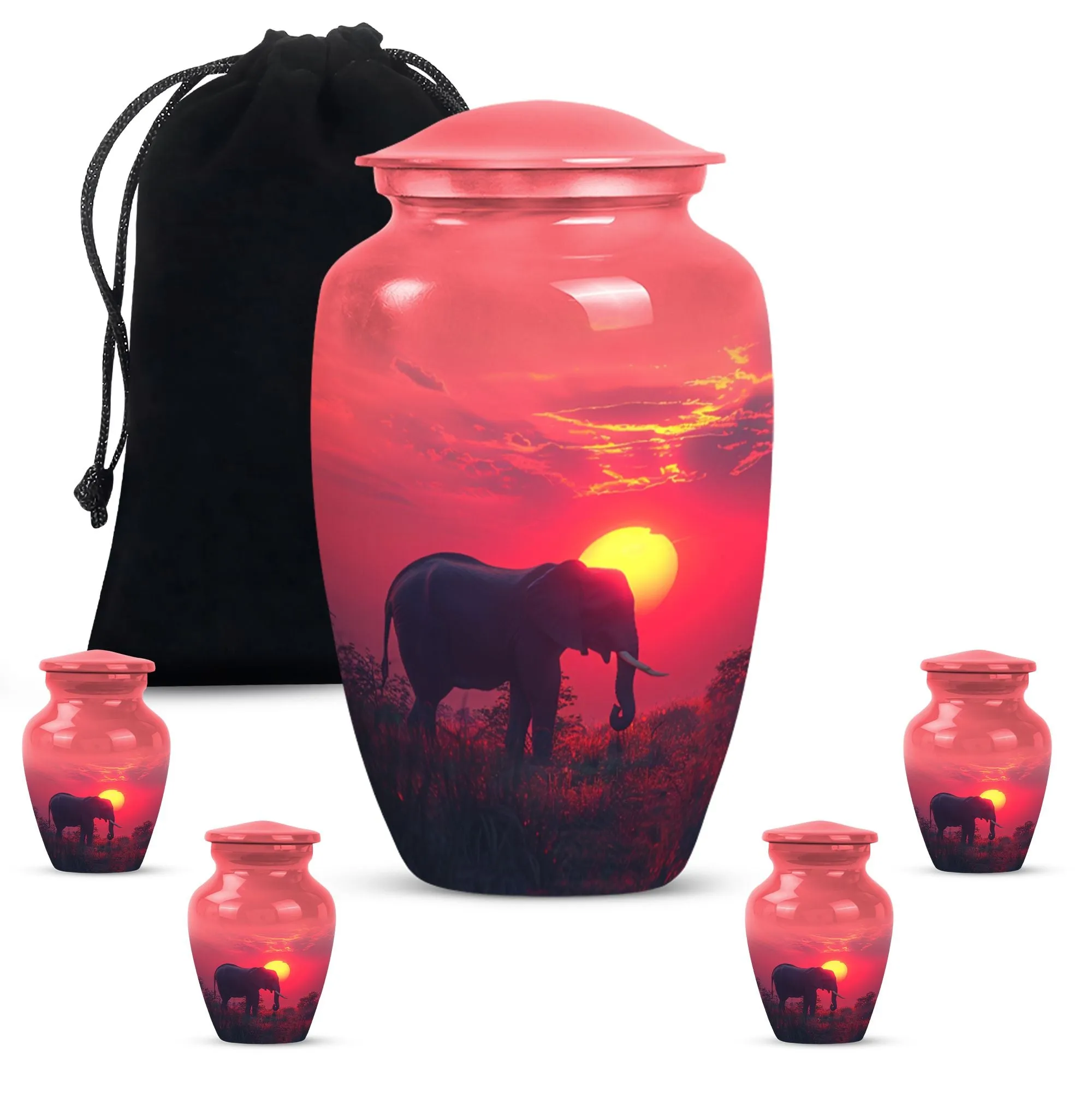 Elephant Urn for Funerals, Uniquely Crafted Cremation Keepsake