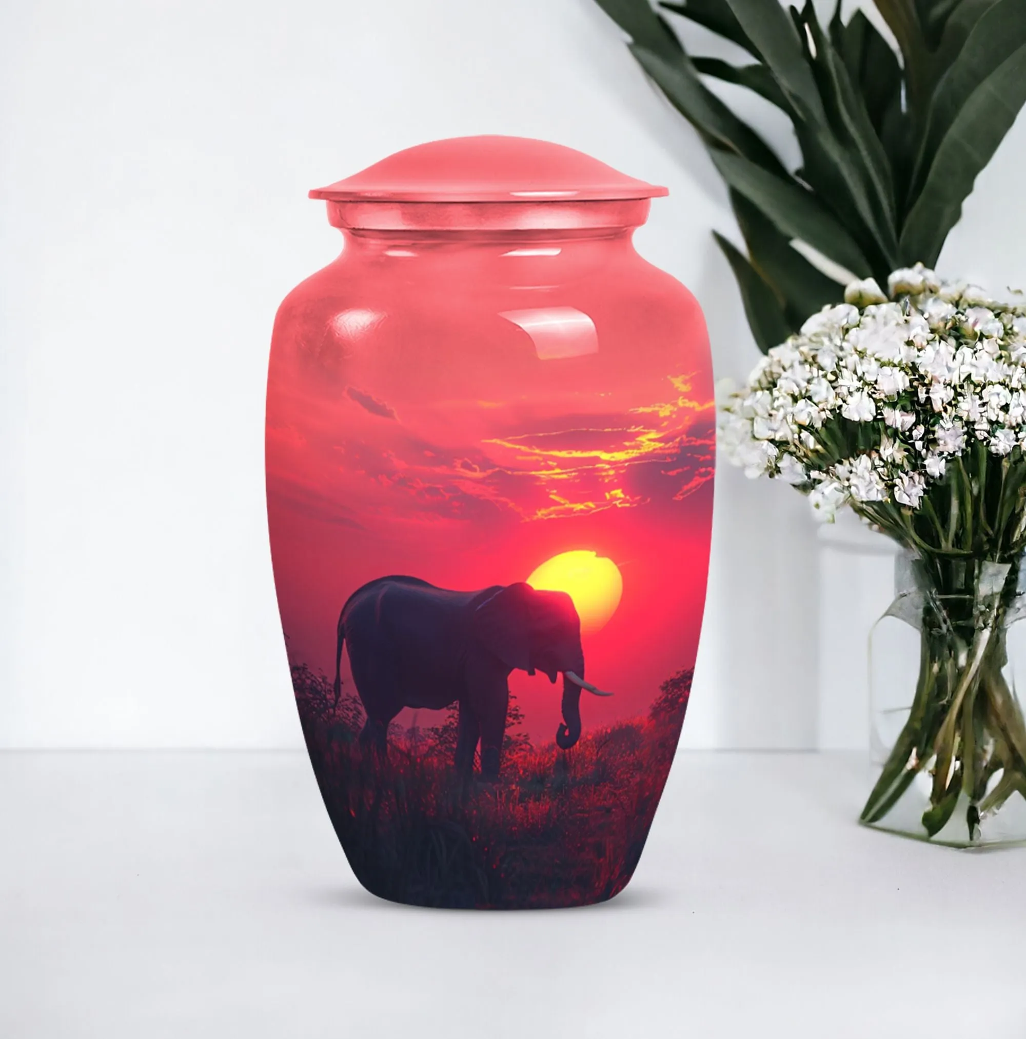 Elephant Urn for Funerals, Uniquely Crafted Cremation Keepsake