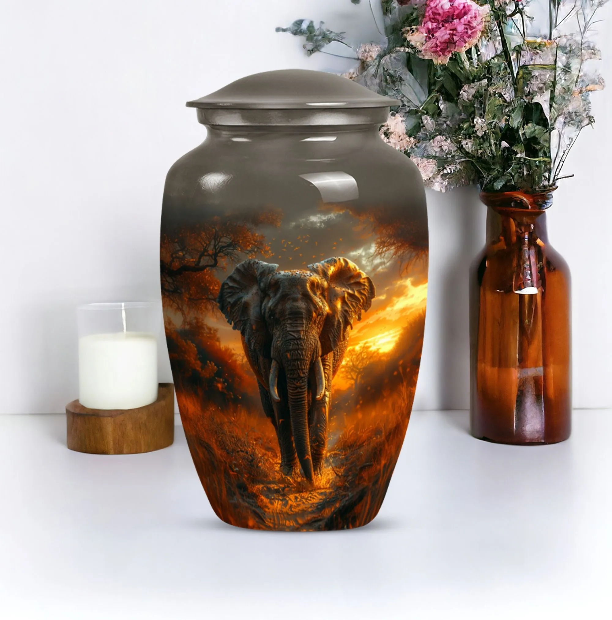 Elephant Urn for Human Ashes - Urn For Cremated Human Ashes