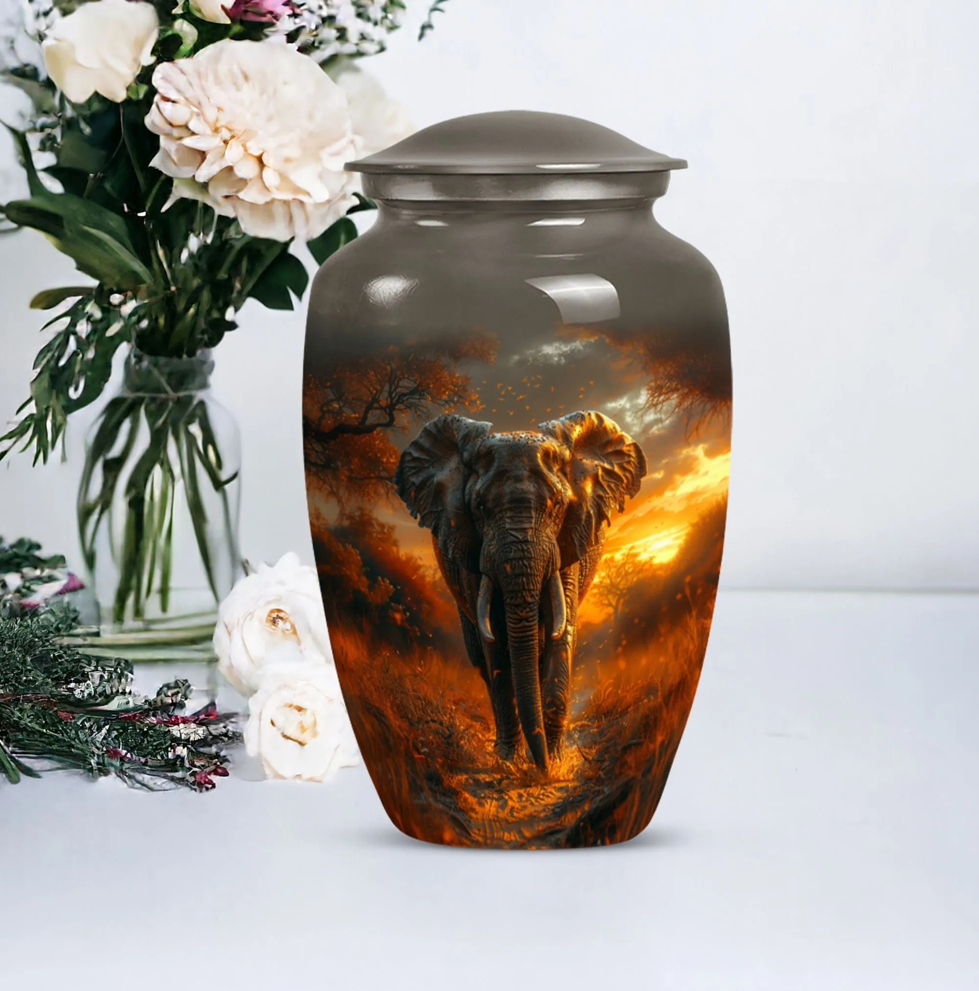 Elephant Urn for Human Ashes - Urn For Cremated Human Ashes