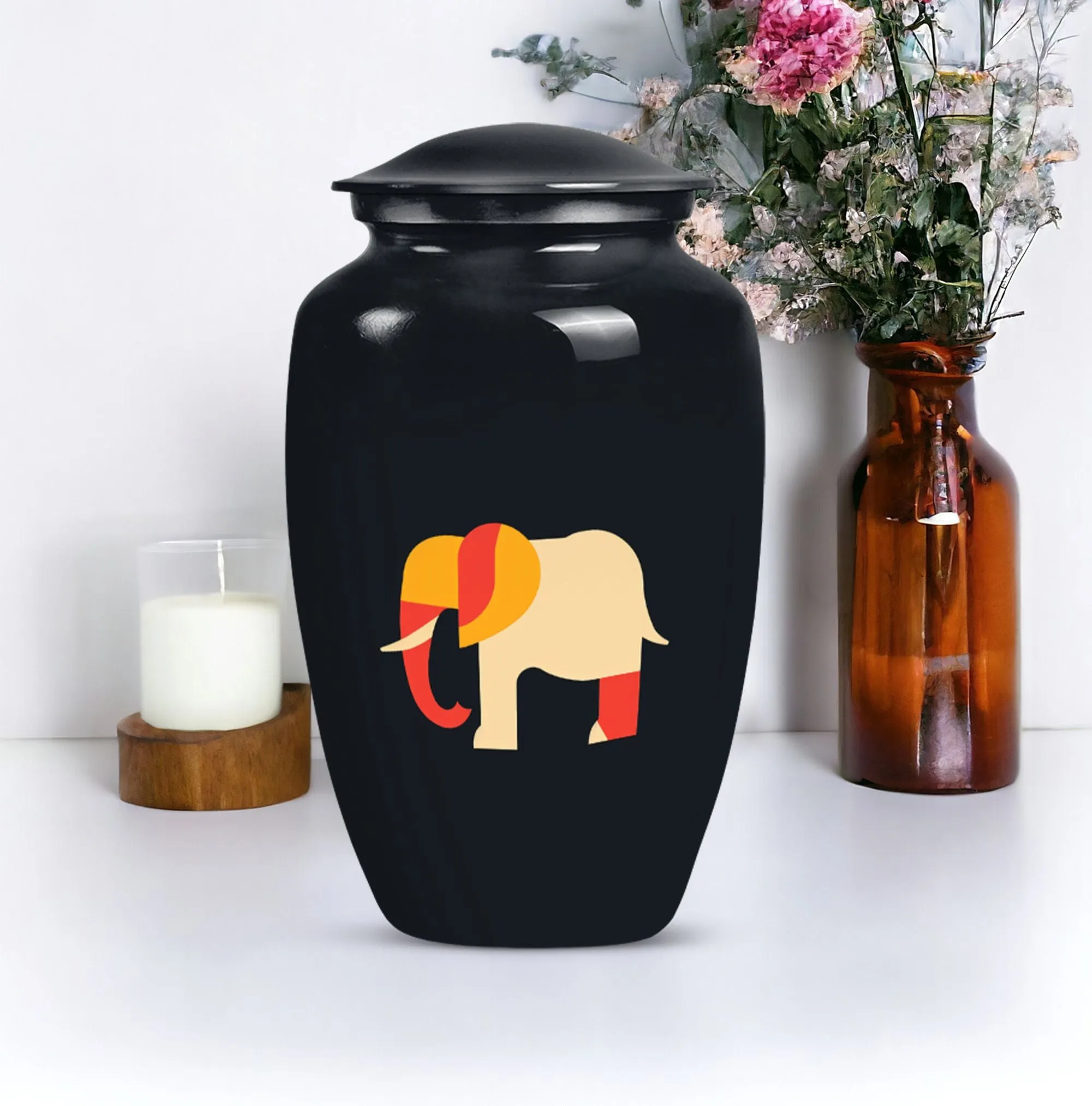 Elephant Urn Tribute: Memorial Cremation Urn for the Adult Male