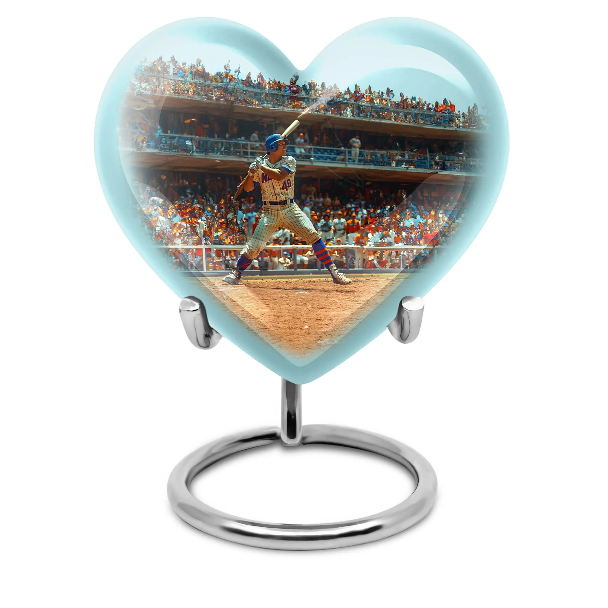 Embodying Love Baseball-Themed Butterfly Memorial Cremation Urn