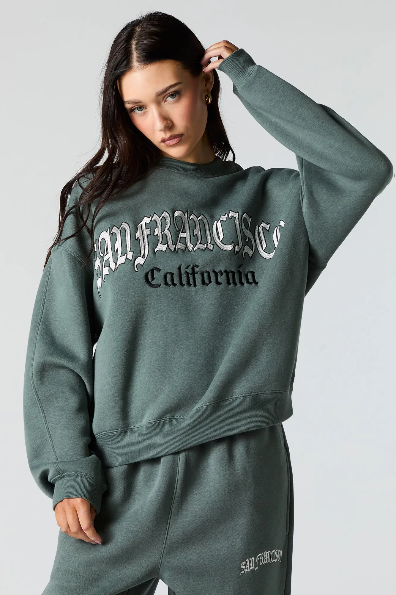 Embroidered Destination Sweatshirt