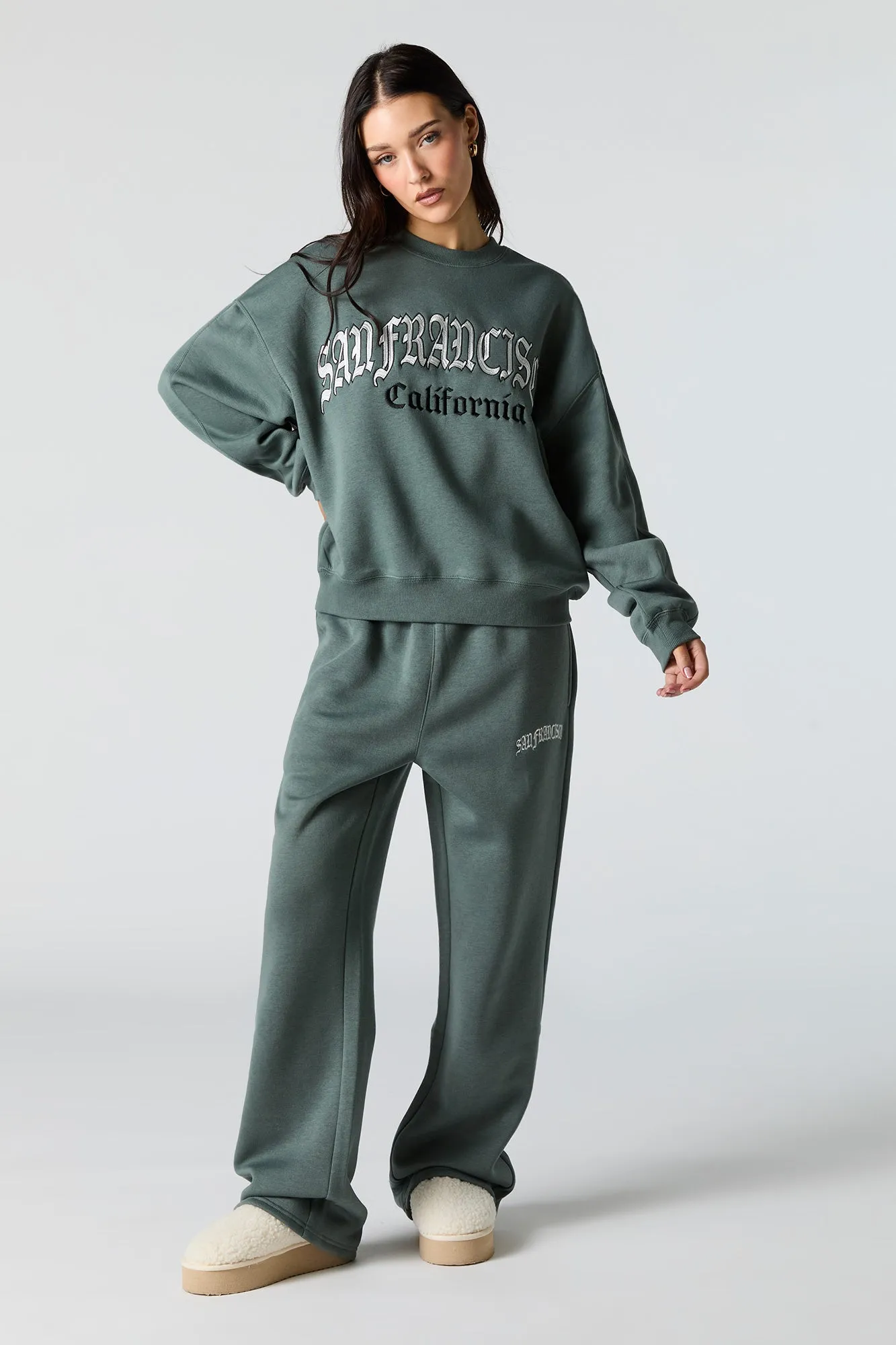 Embroidered Destination Sweatshirt