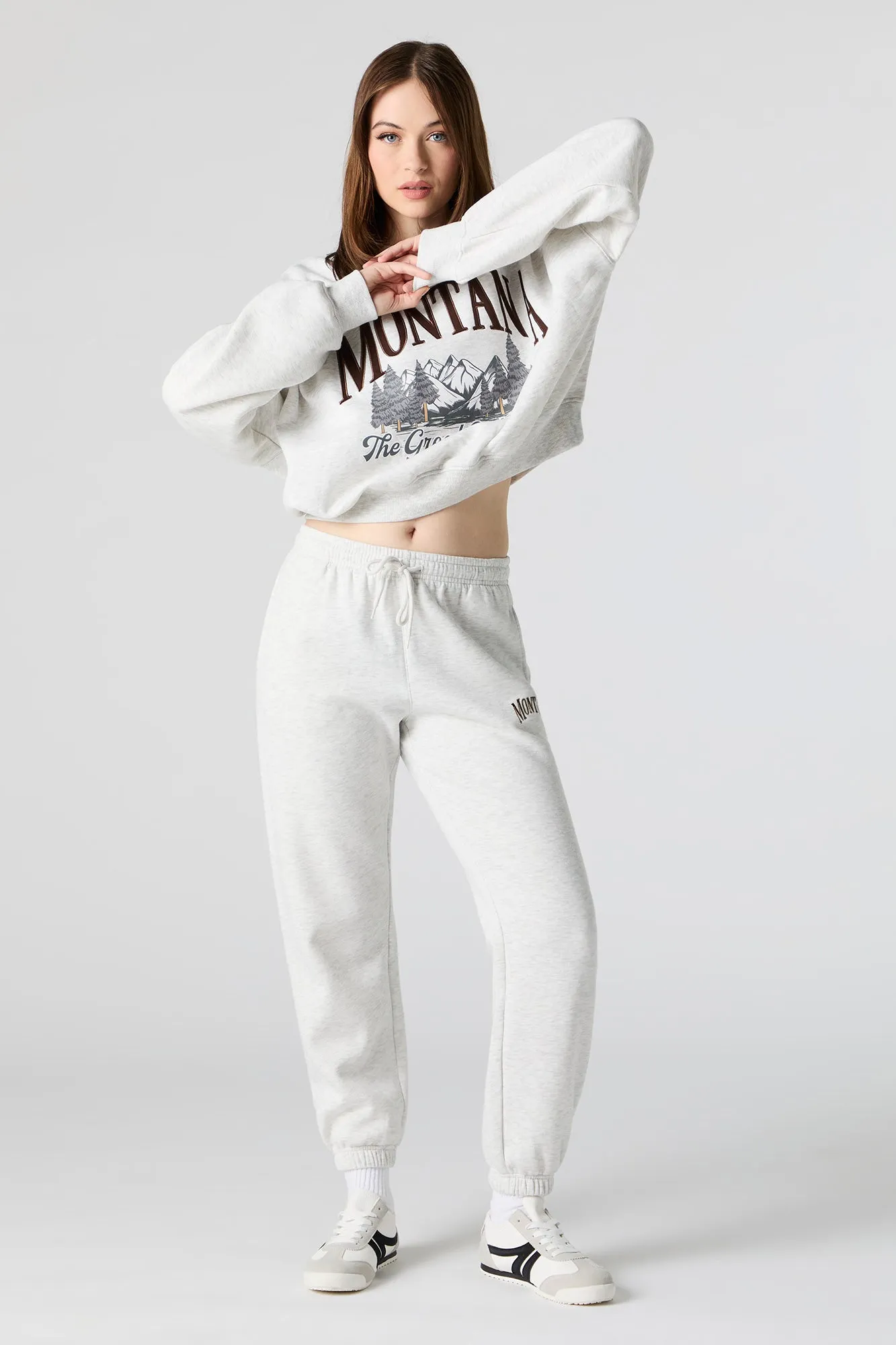 Embroidered Fleece Sweatshirt