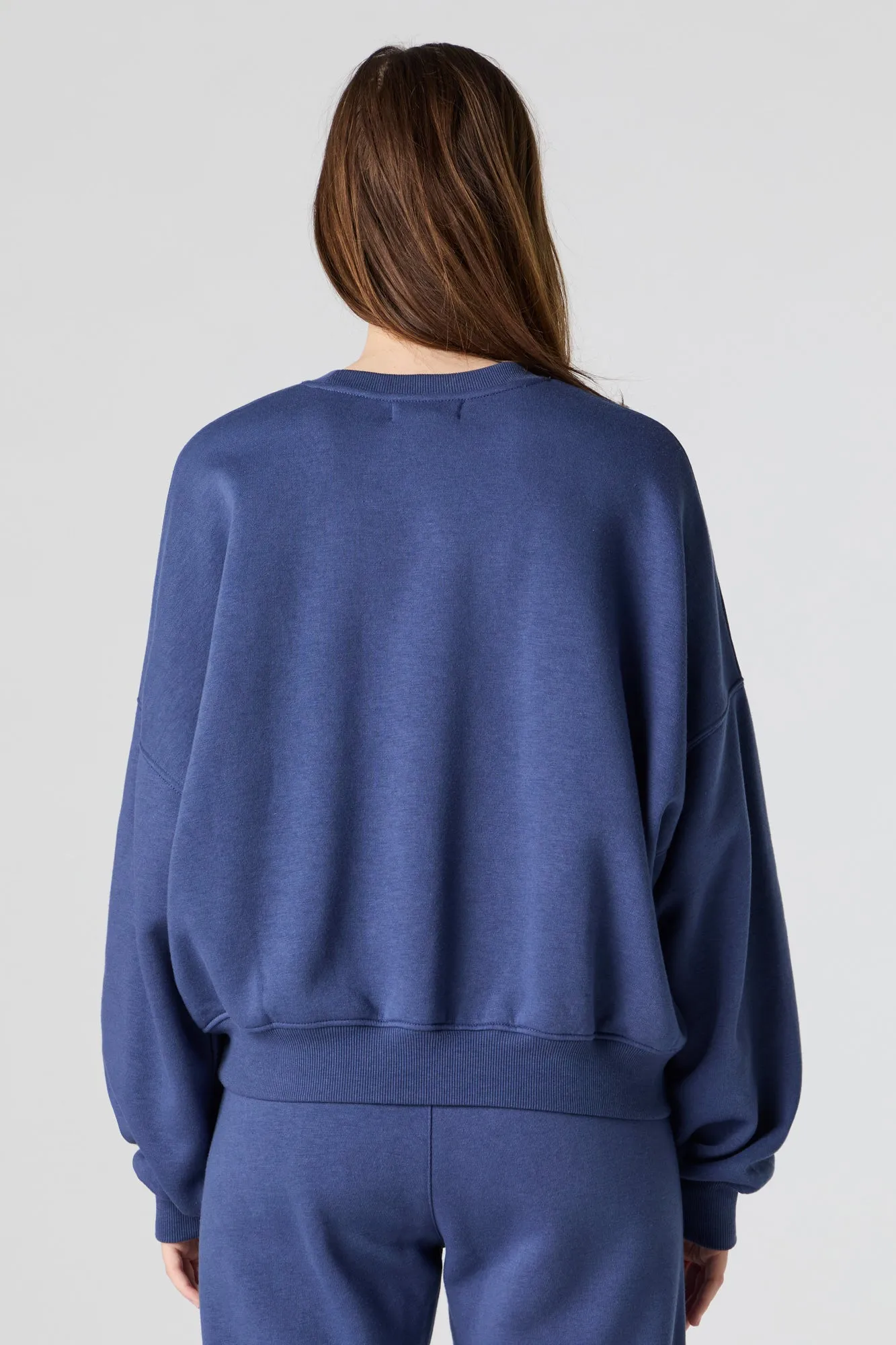 Embroidered Fleece Sweatshirt