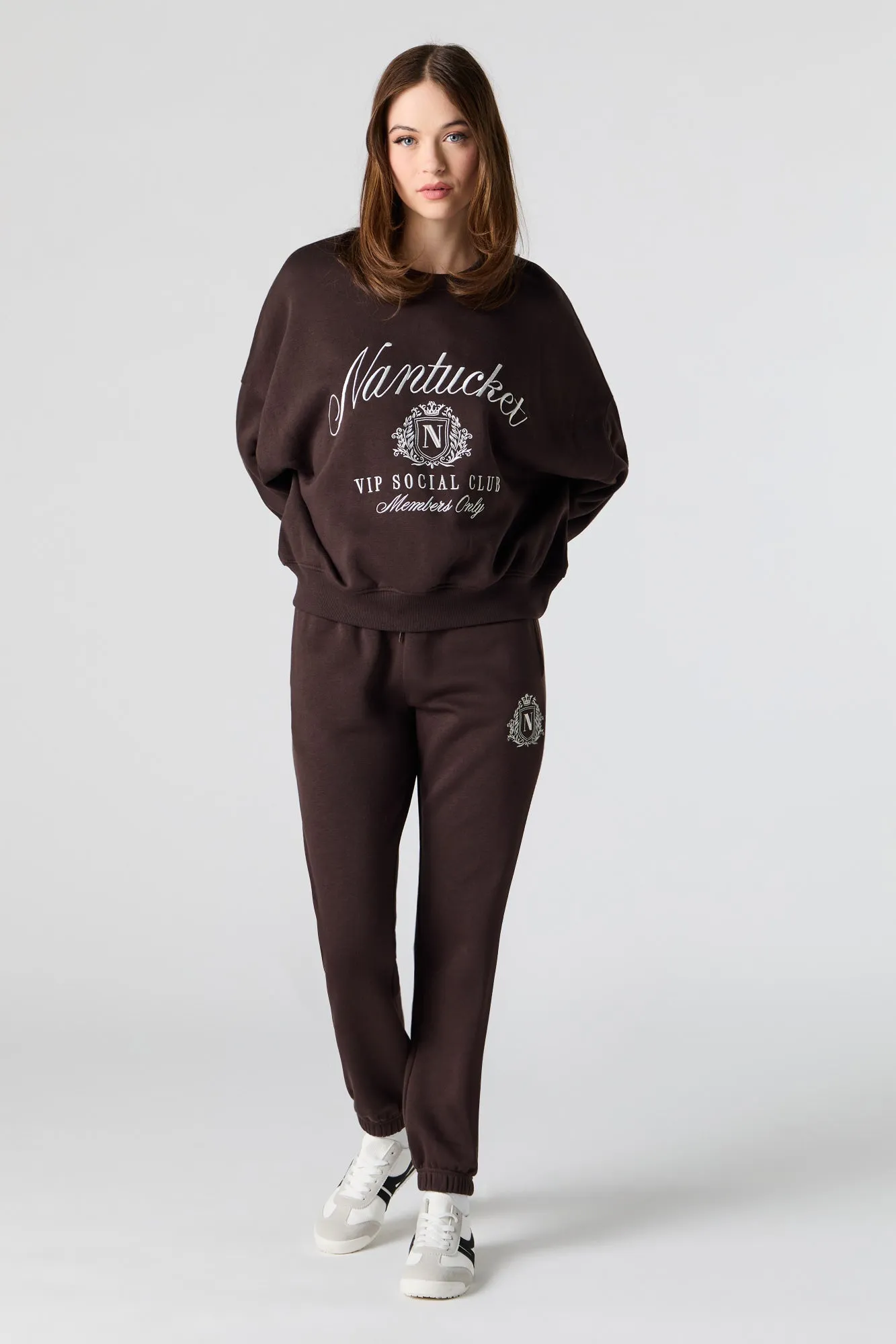 Embroidered Fleece Sweatshirt