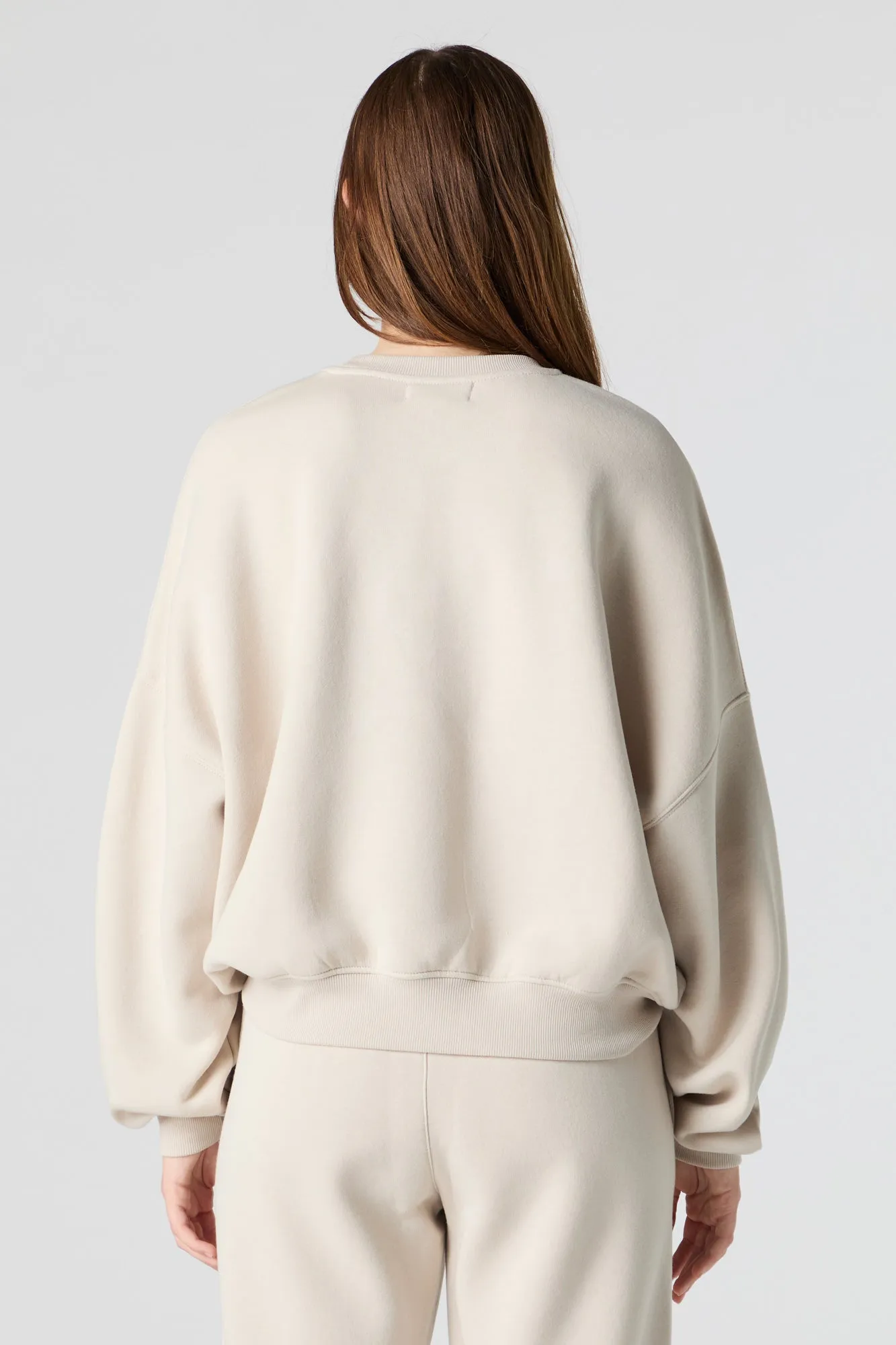 Embroidered Fleece Sweatshirt