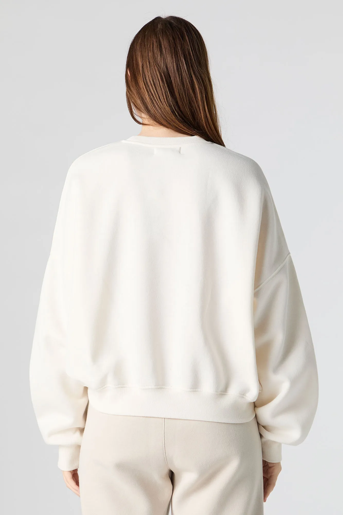 Embroidered Fleece Sweatshirt