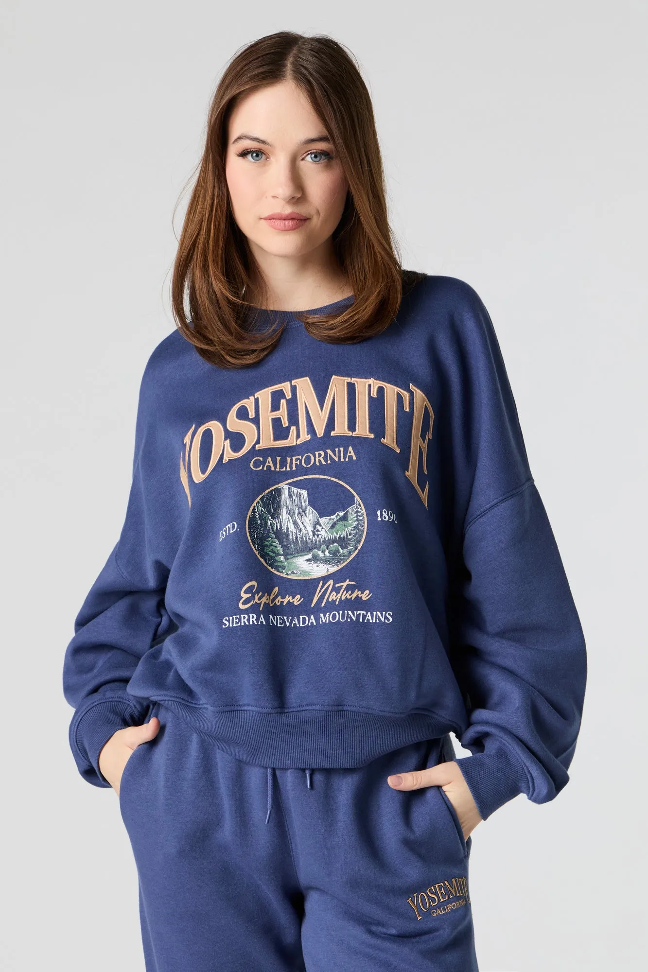 Embroidered Fleece Sweatshirt