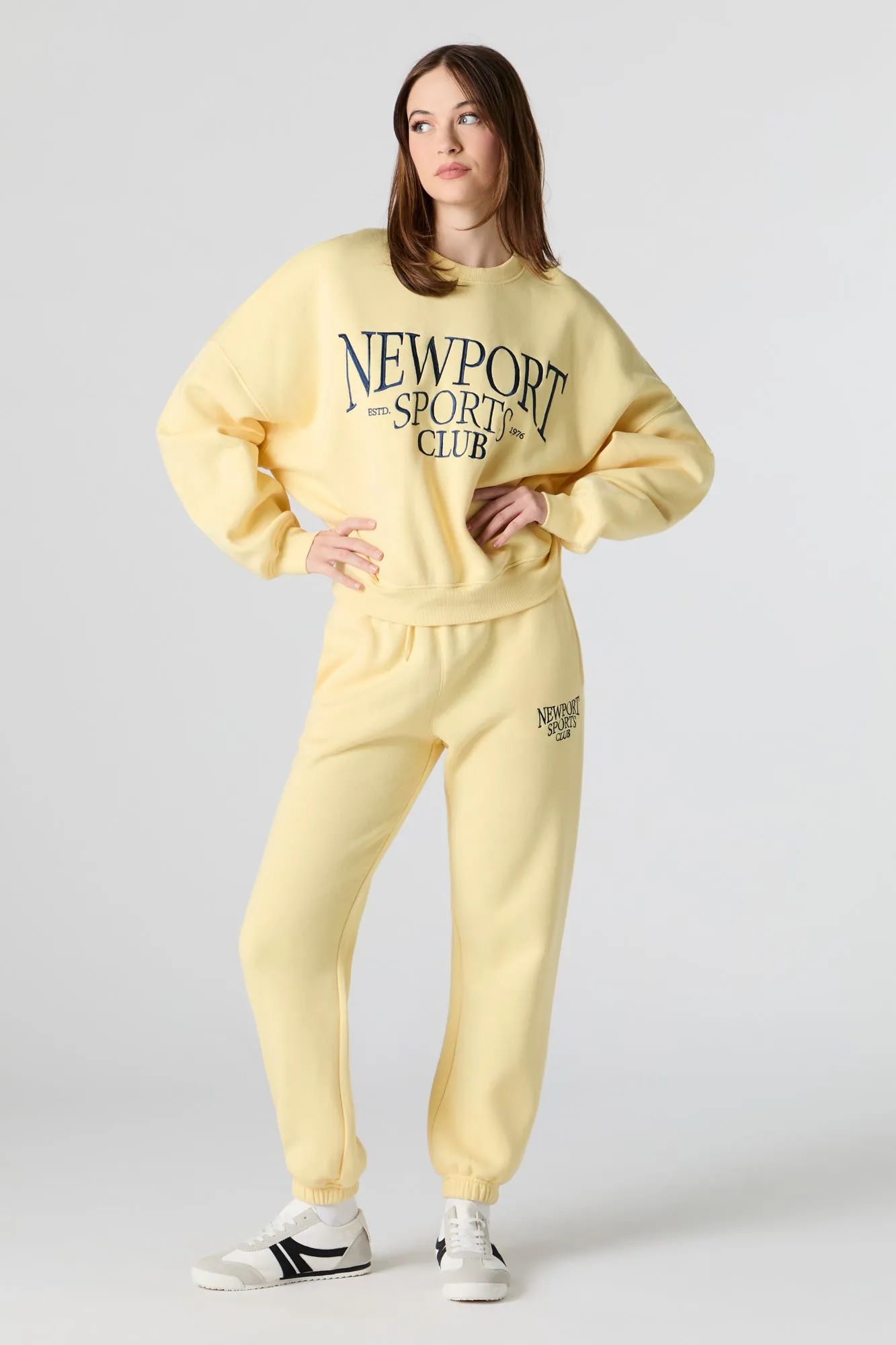 Embroidered Fleece Sweatshirt