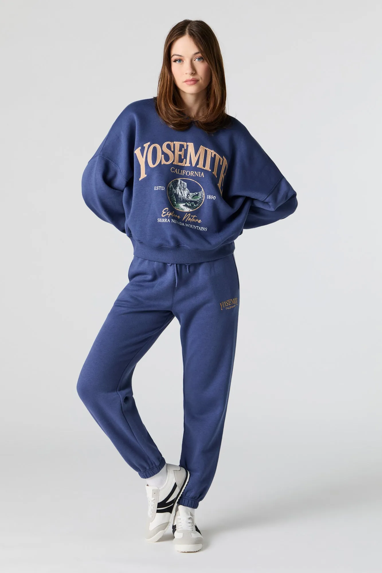 Embroidered Fleece Sweatshirt
