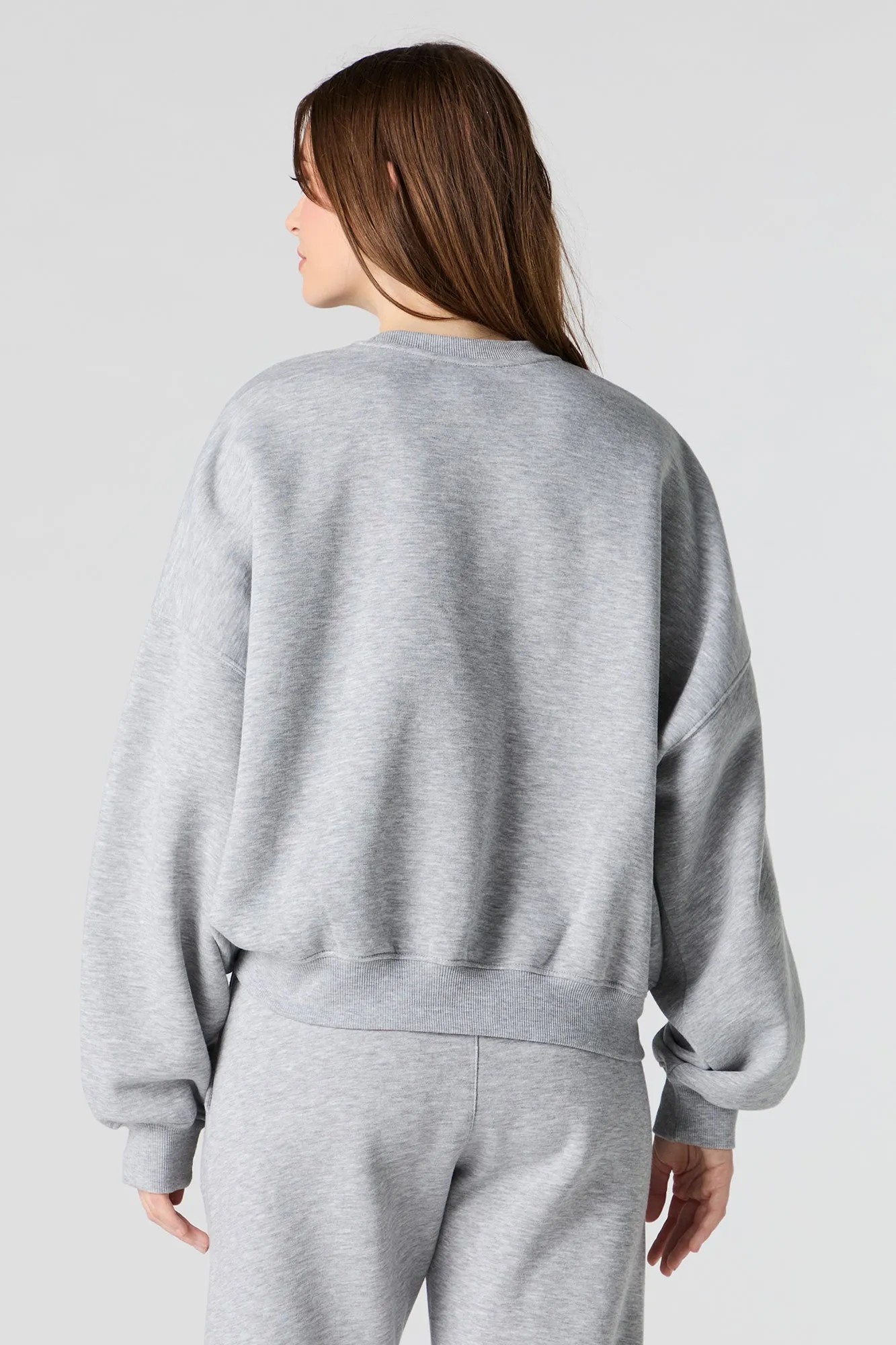 Embroidered Fleece Sweatshirt