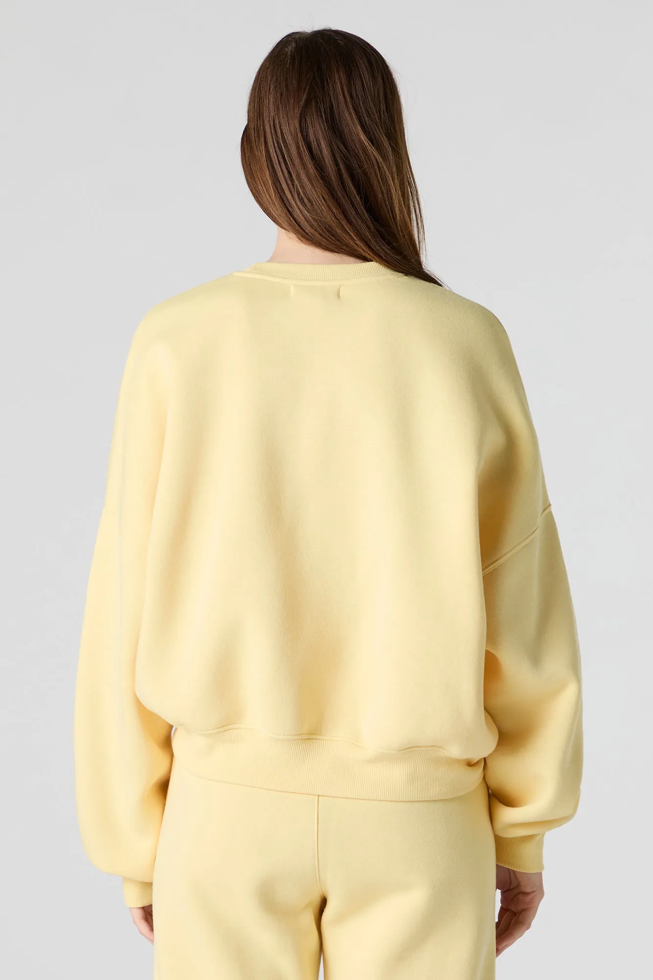 Embroidered Fleece Sweatshirt