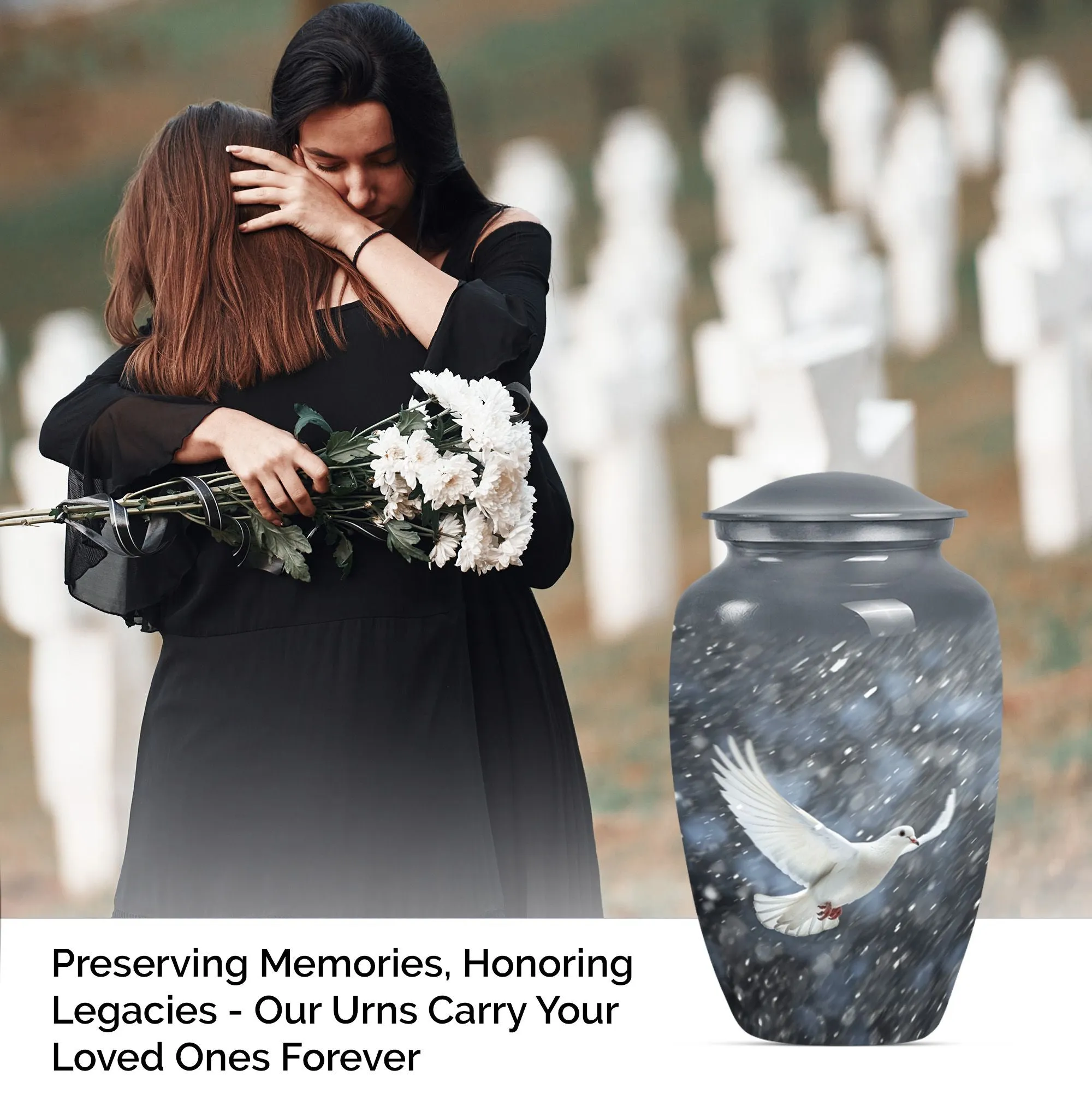 Eternal Dove's Soothe - Commemorative Cremation Urn for Adults