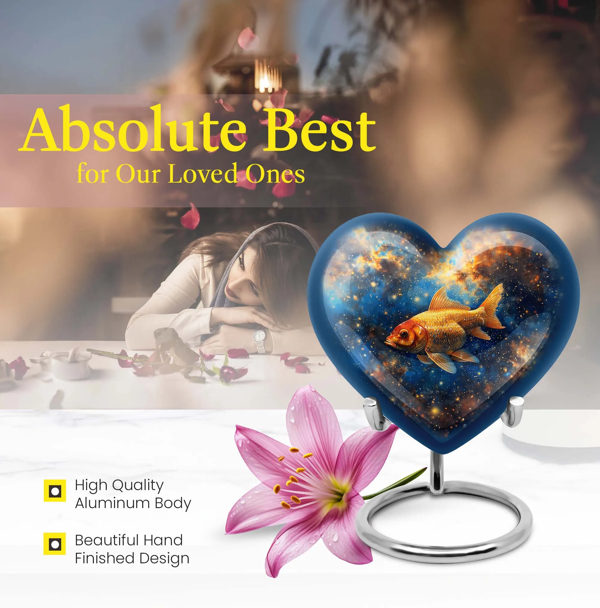 Eternal Fish Urn: A Cherished Memorial Urn for Adult Female