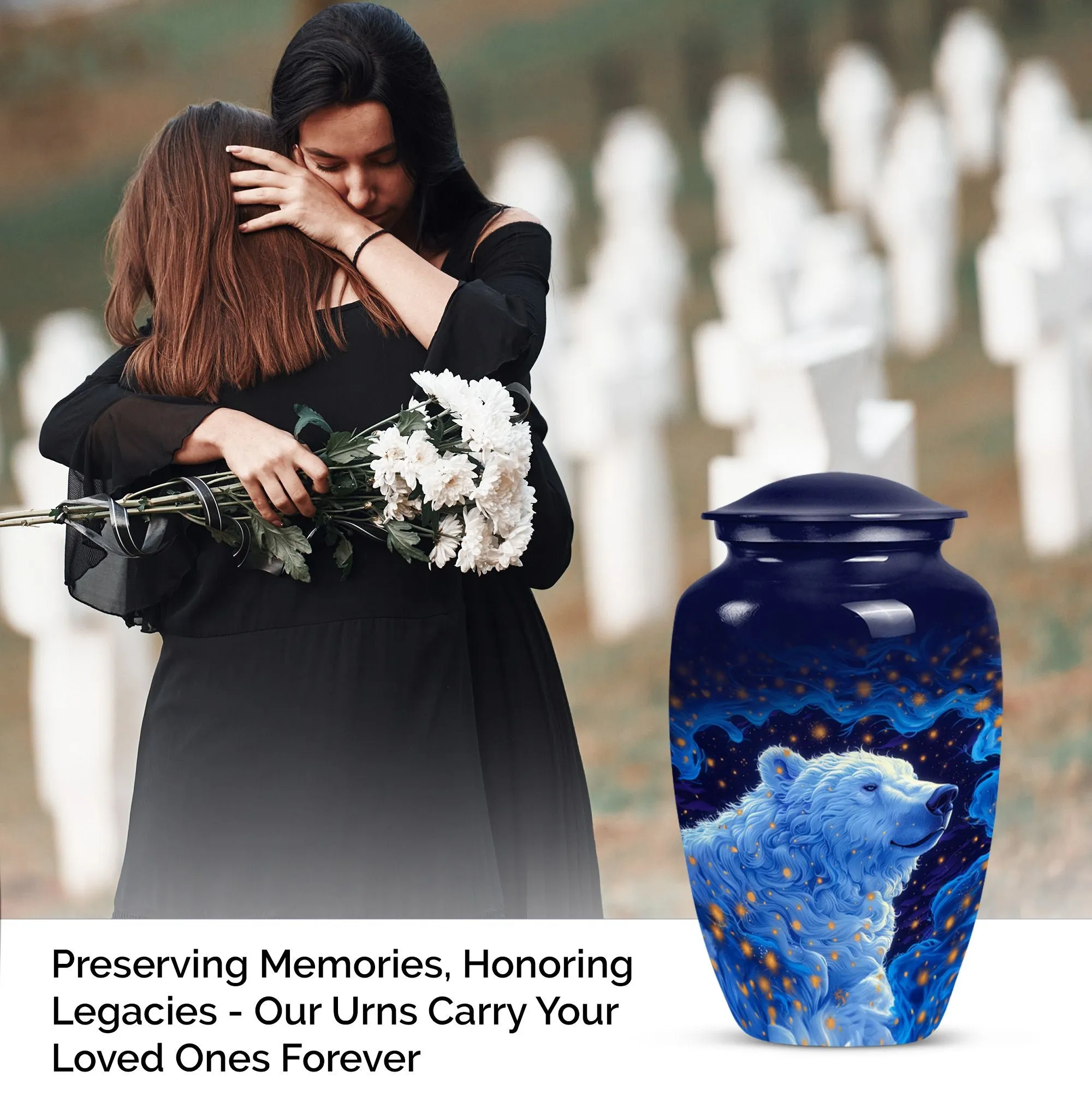 Eternal Peace: Bear Memoriam - Cherished Mom's Cremation Urn