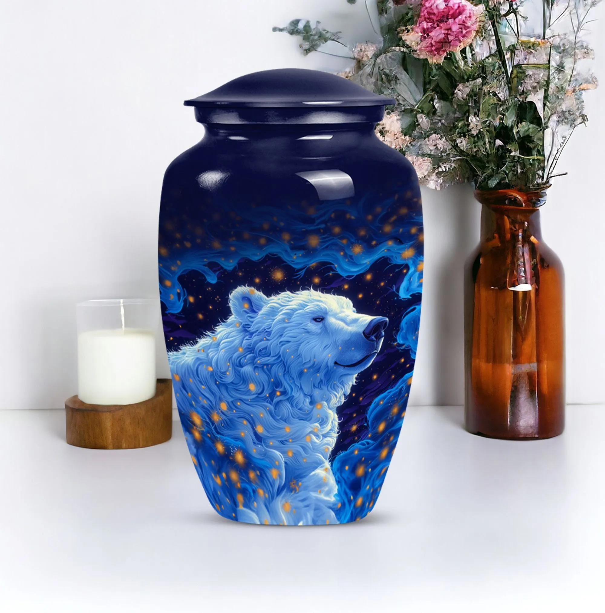 Eternal Peace: Bear Memoriam - Cherished Mom's Cremation Urn