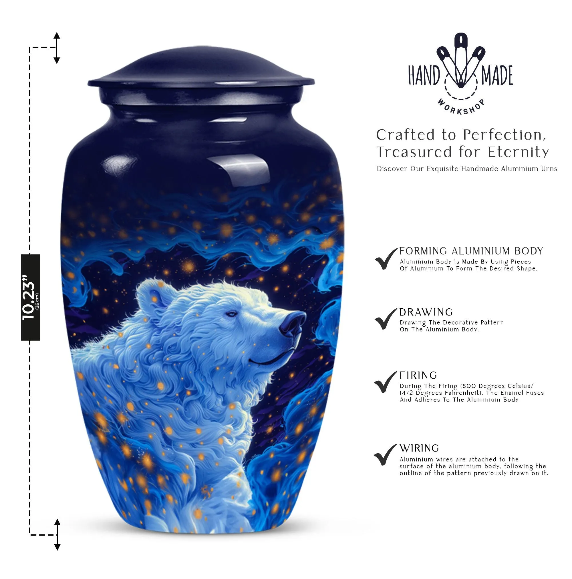 Eternal Peace: Bear Memoriam - Cherished Mom's Cremation Urn