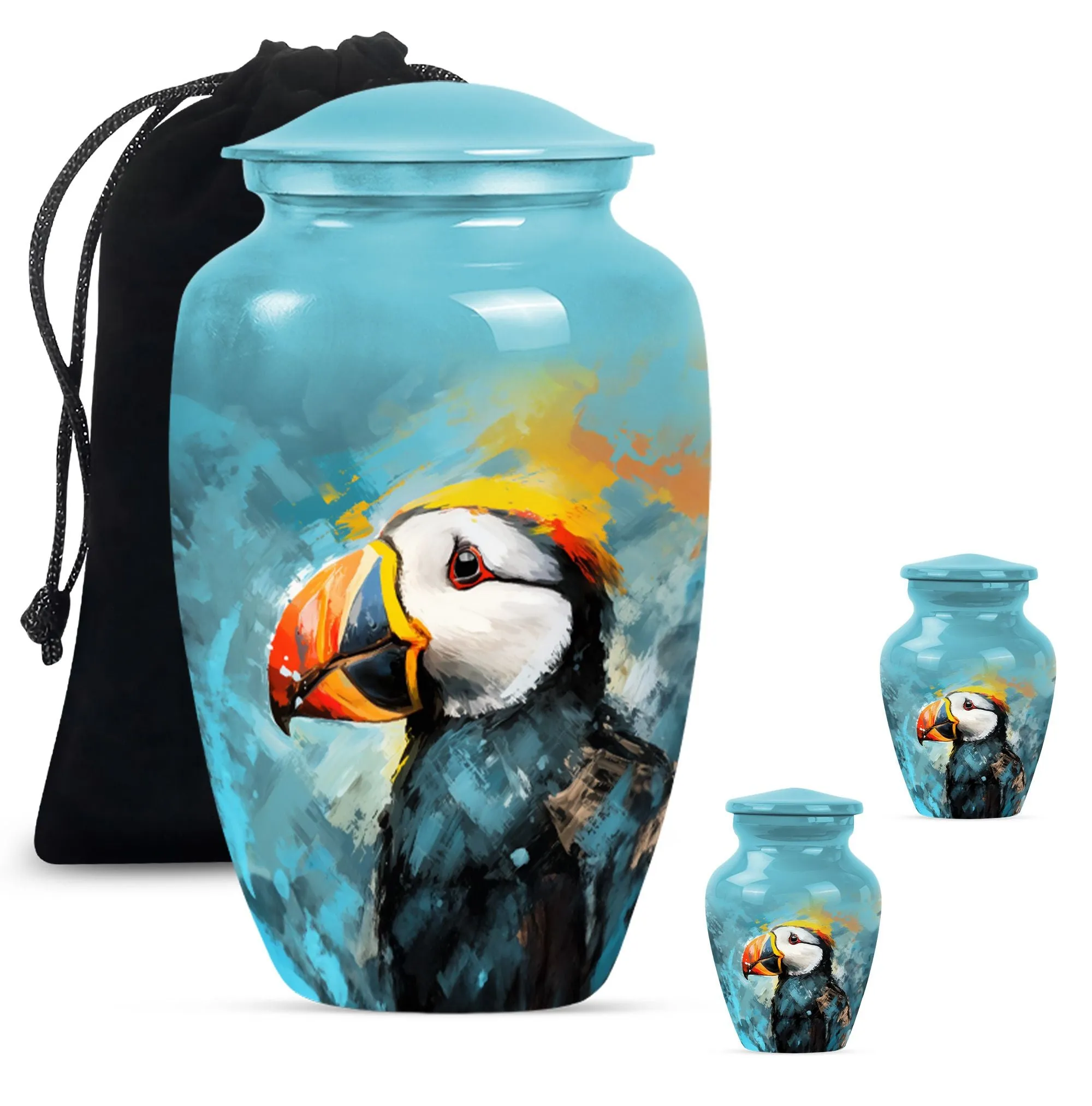 Eternal Puffin Bird Homage Urn - A Resilient Keepsake Urn