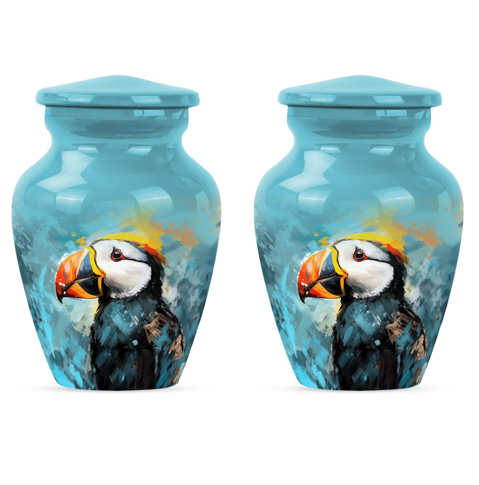 Eternal Puffin Bird Homage Urn - A Resilient Keepsake Urn