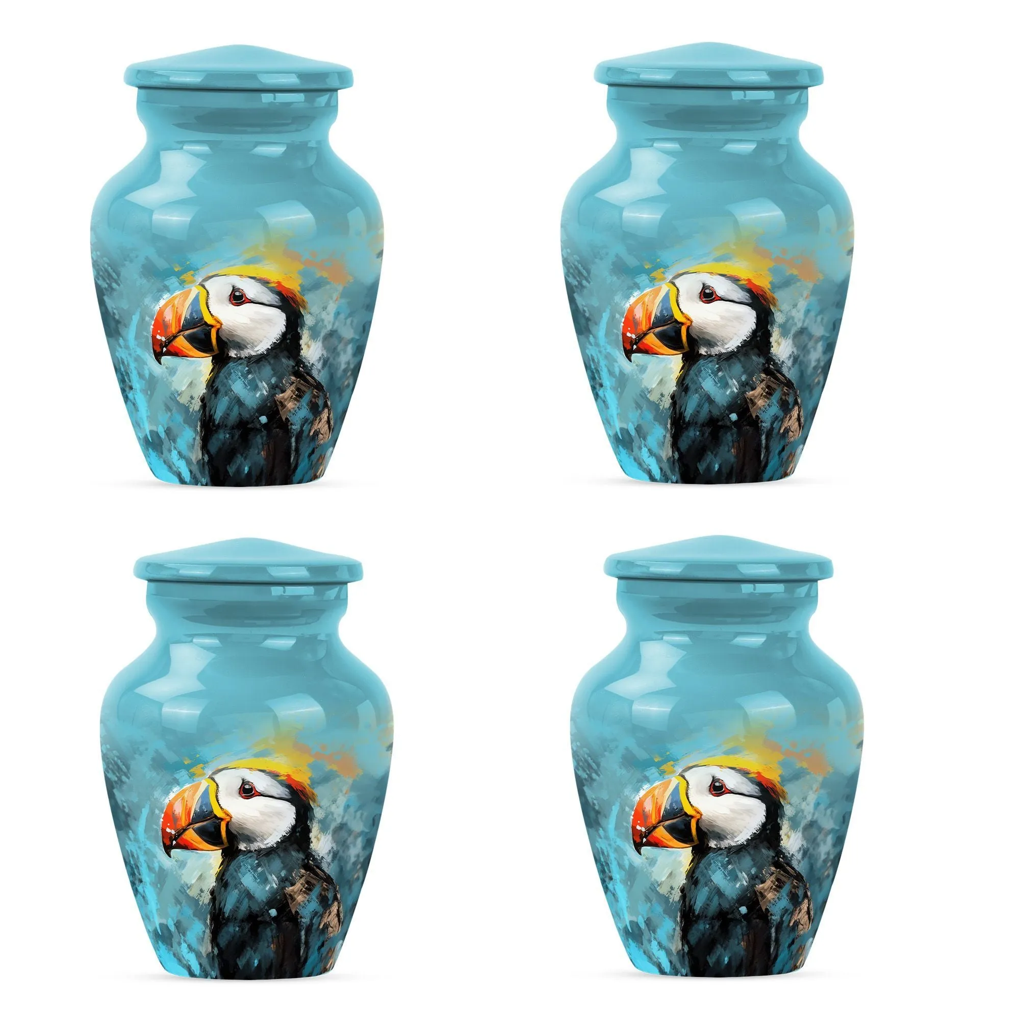 Eternal Puffin Bird Homage Urn - A Resilient Keepsake Urn