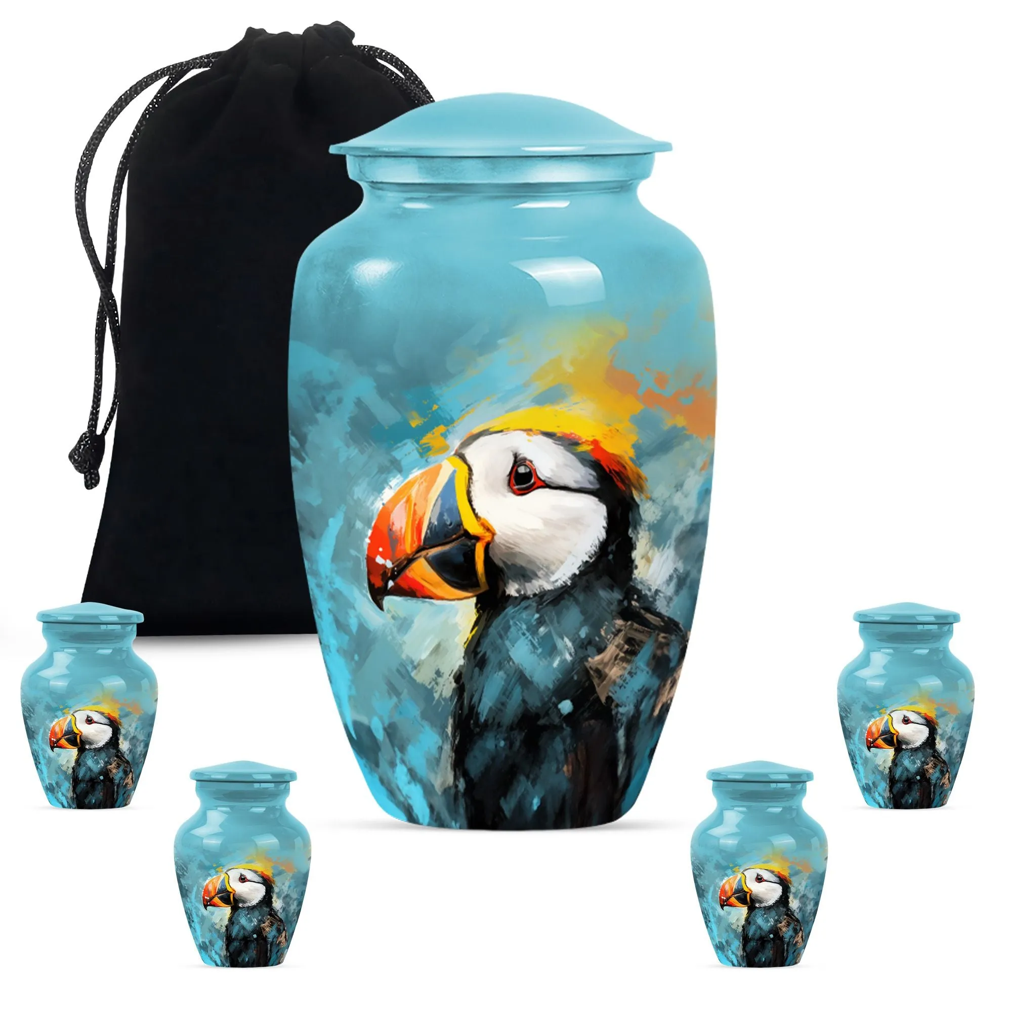 Eternal Puffin Bird Homage Urn - A Resilient Keepsake Urn