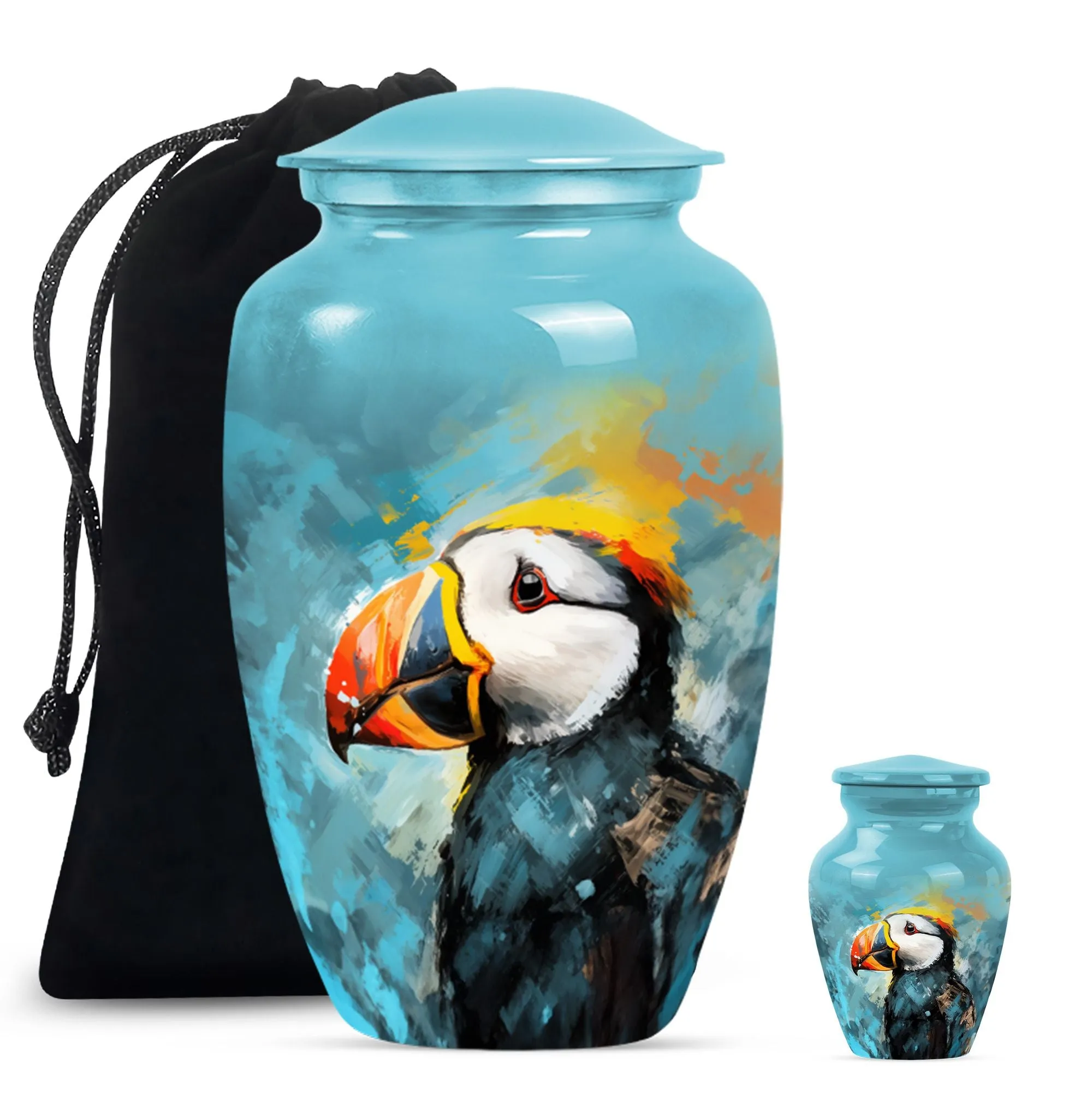 Eternal Puffin Bird Homage Urn - A Resilient Keepsake Urn